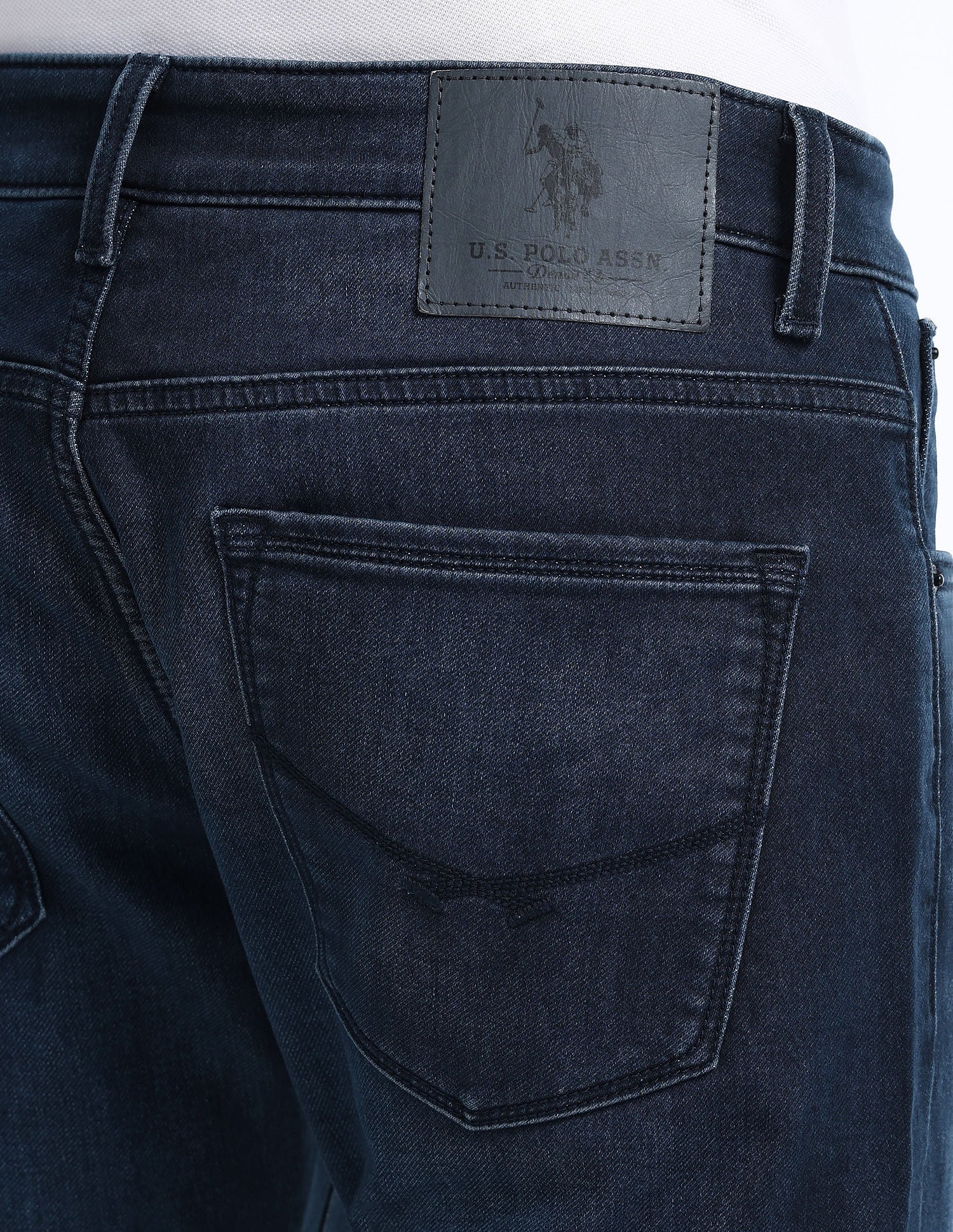 Henry Tapered Cropped Fit Blue Jeans Dark-Blue - U.S. Polo Assn. India | Large