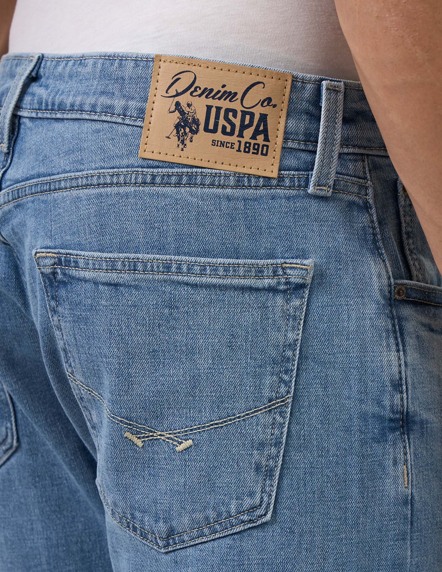 Mason Regular Straight Fit Blue Jeans Light Blue - U.S. Polo Assn. India | Large