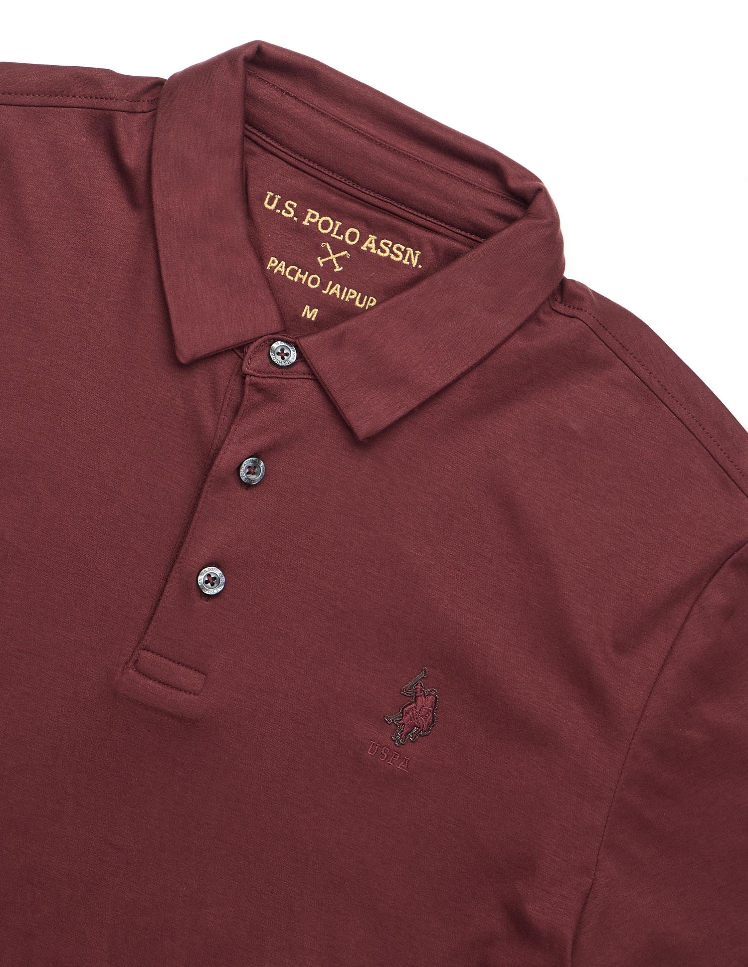 Pacho X Slim Fit Solid Polo Shirt Maroon - U.S. POLO ASSN. | Large