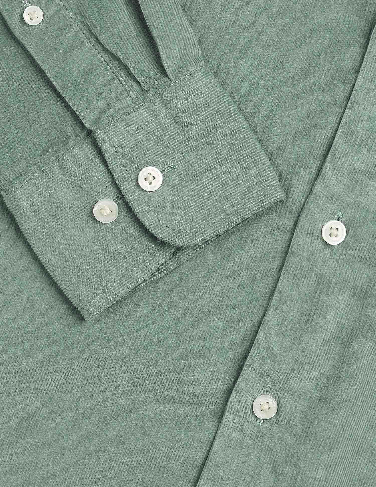 Corduroy Tailored Fit Shirt Light Green - U.S. POLO ASSN. | Large