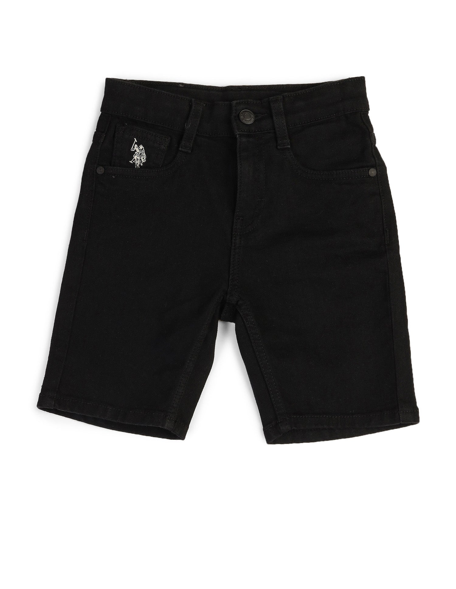 Boys Relaxed Fit Mid Rise Shorts Black - U.S. POLO ASSN. | Large