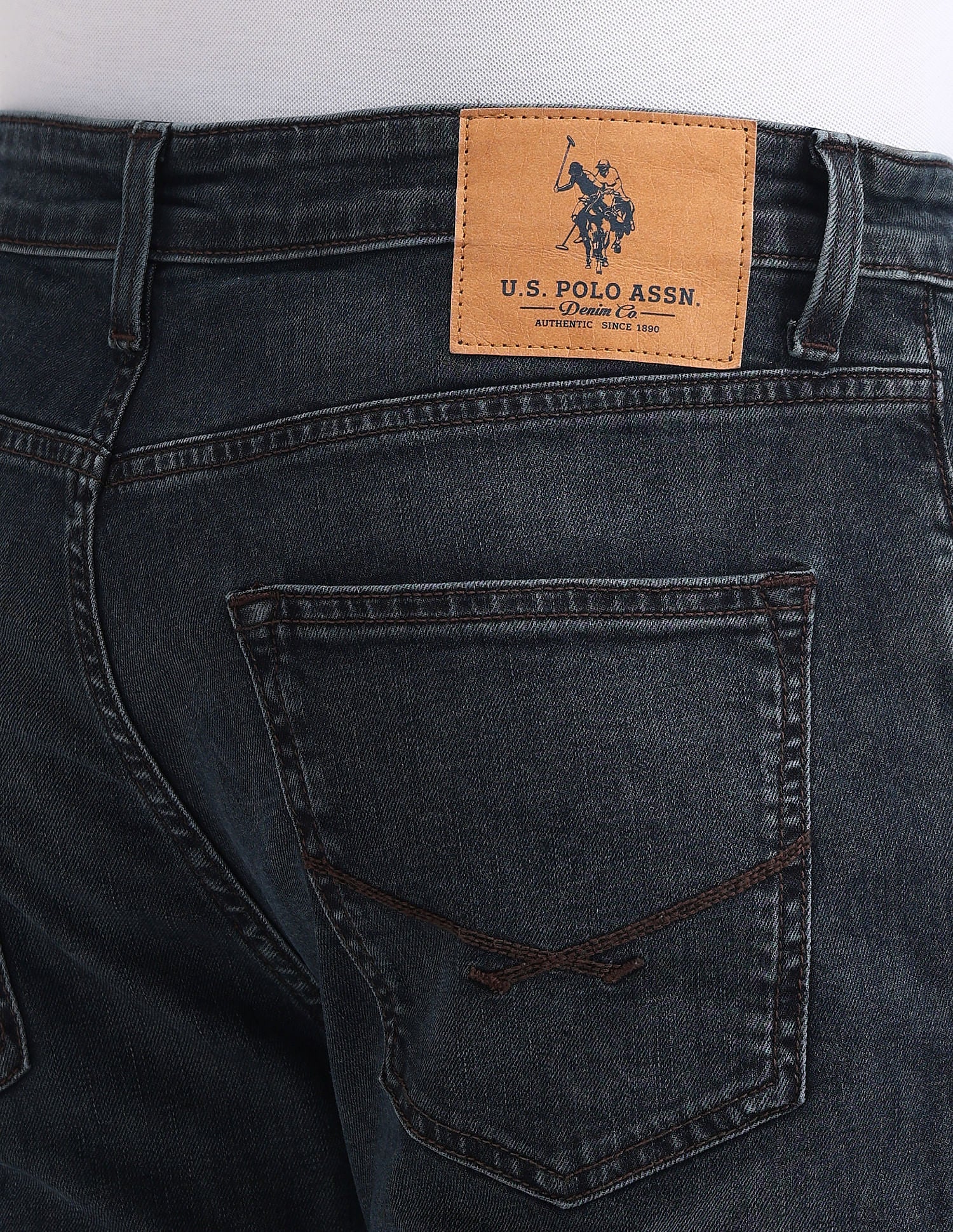 Slim Straight Fit Blue Jeans Dark-Blue - U.S. POLO ASSN. | Large