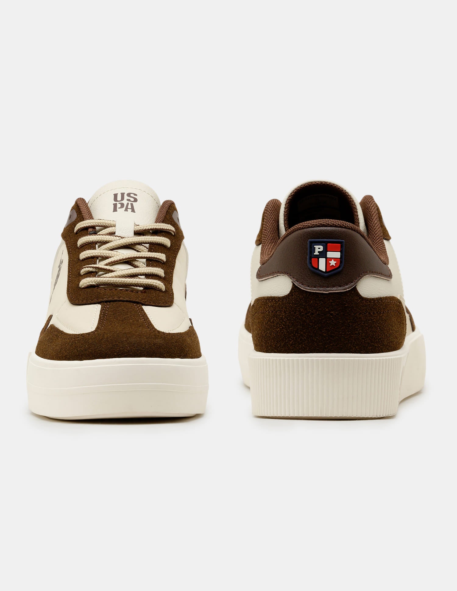 Men Colourblocked Solren Sneakers Beige - U.S. Polo Assn. India | Large