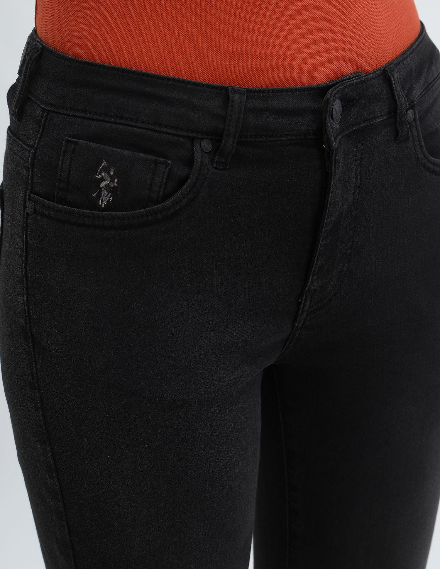Slim Fit Mid Rise Jeans Dark Grey - U.S. Polo Assn. India | Large