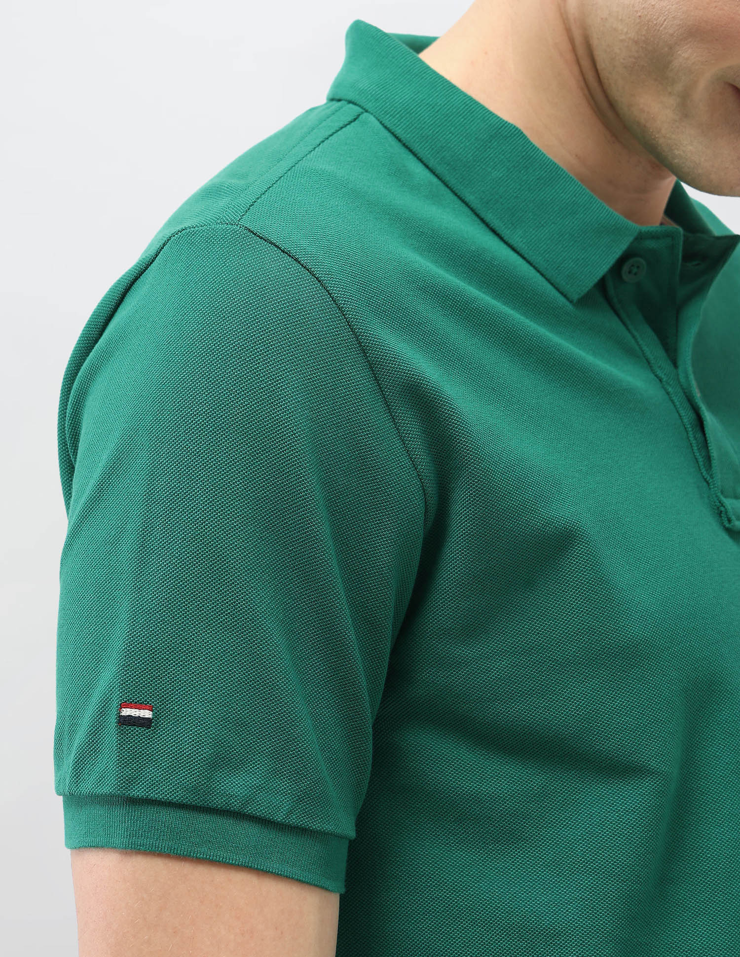 Solid Slim Fit Polo Shirt Green - U.S. Polo Assn. India | Large