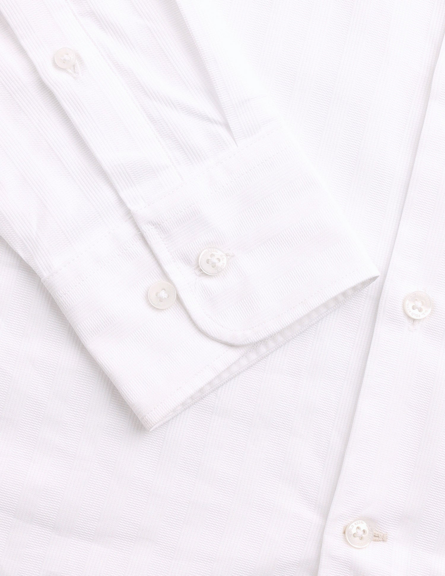 Self Design Vertical Striped Tailored Fit Shirt White - U.S. Polo Assn. India | Large