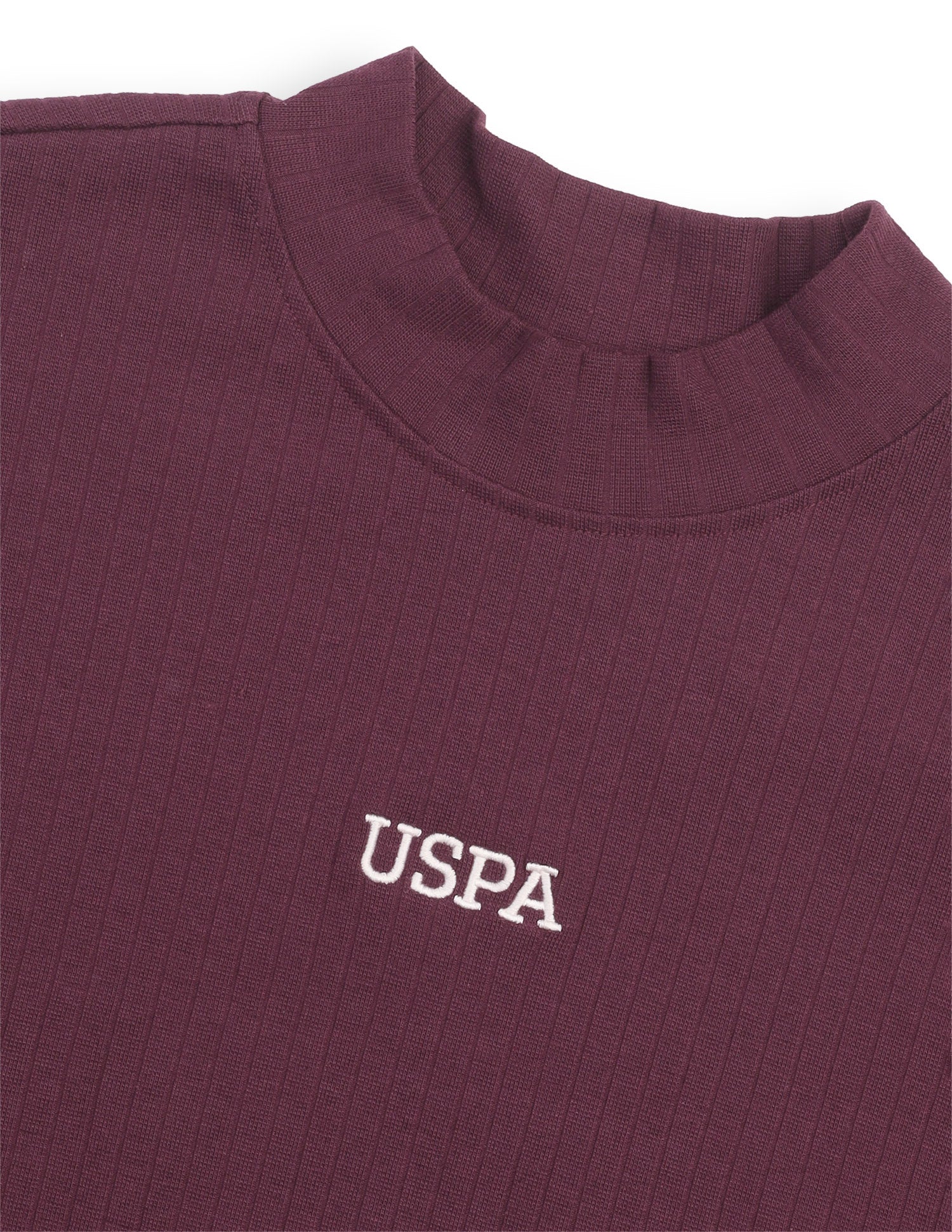 Self Design Vertical Striped Leisure Cord Set Wine - U.S. Polo Assn. India | Large