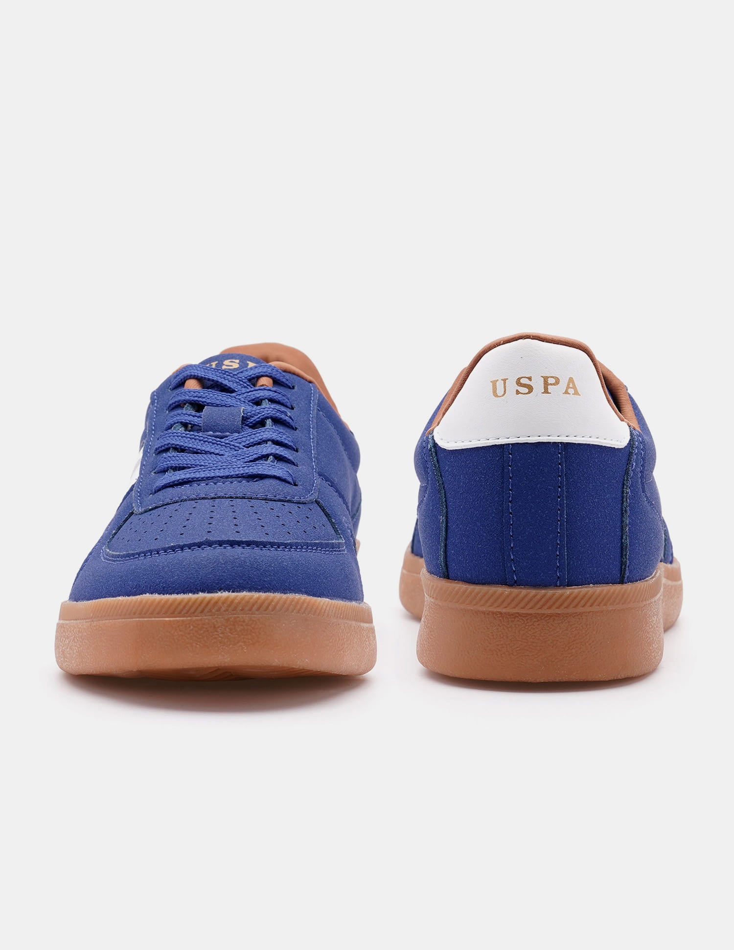 Women Round Toe Edda Striped Sneakers Blue - U.S. Polo Assn. India | Large