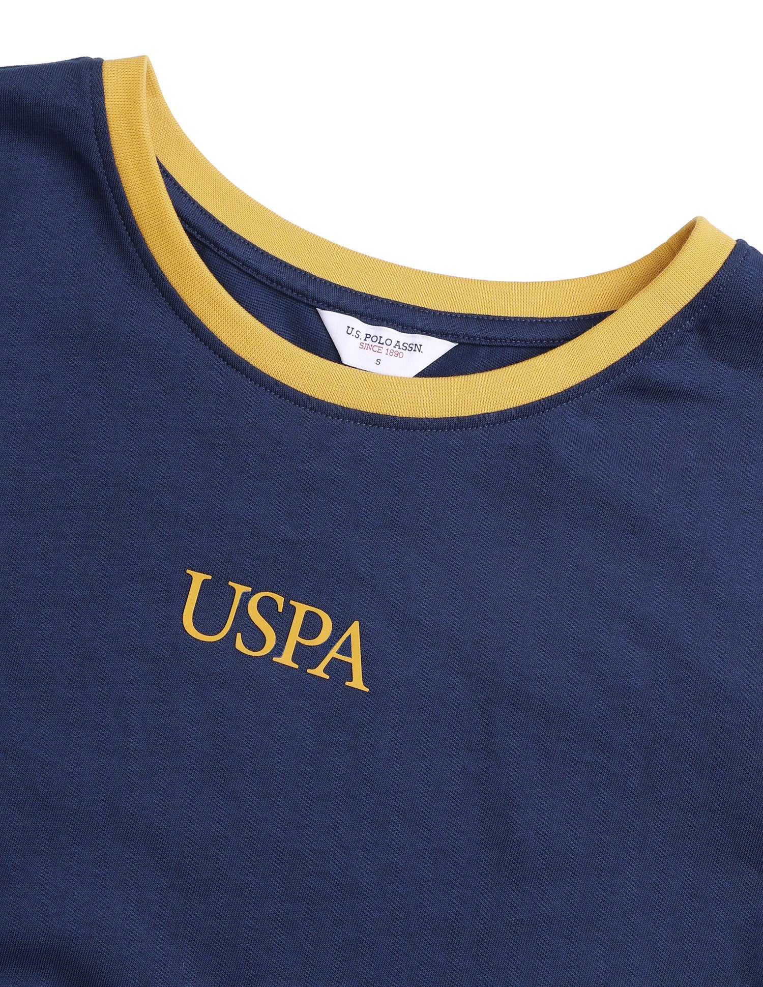 Brand Printed Regular Fit T-Shirt Navy - U.S. Polo Assn. India | Large