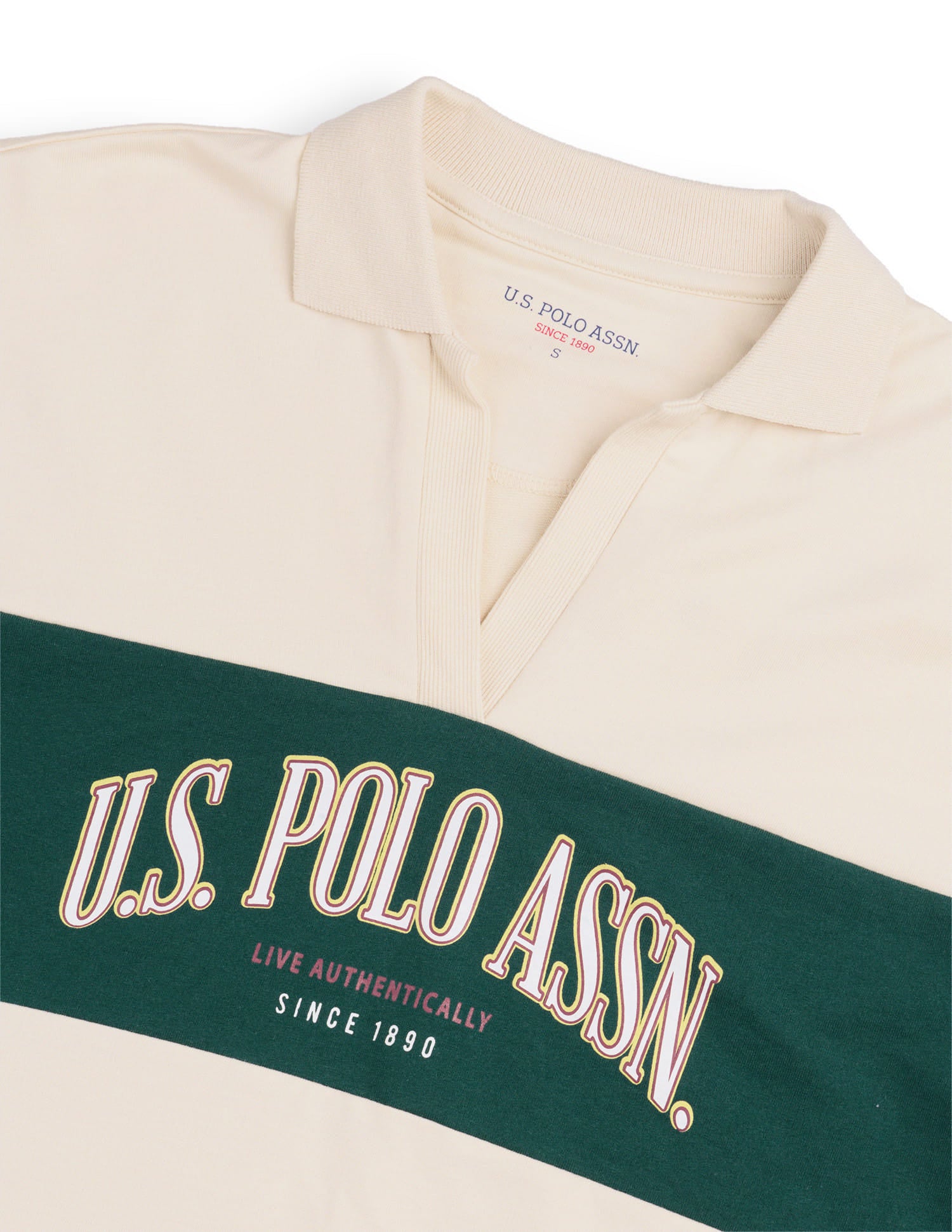 Colourblocked Brand Printed Sweatshirt White - U.S. Polo Assn. India | Large