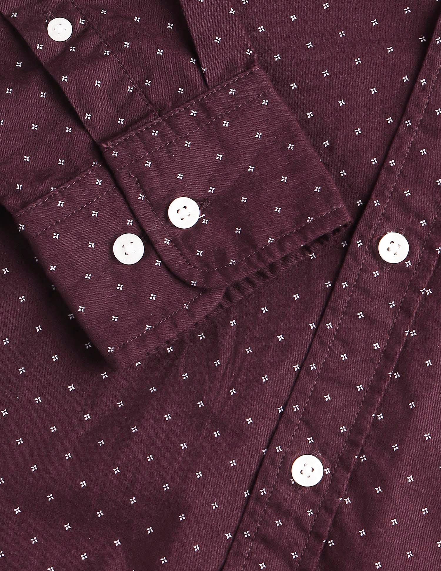 Tailored Fit All-Over Printed Shirt Wine - U.S. Polo Assn. India | Large