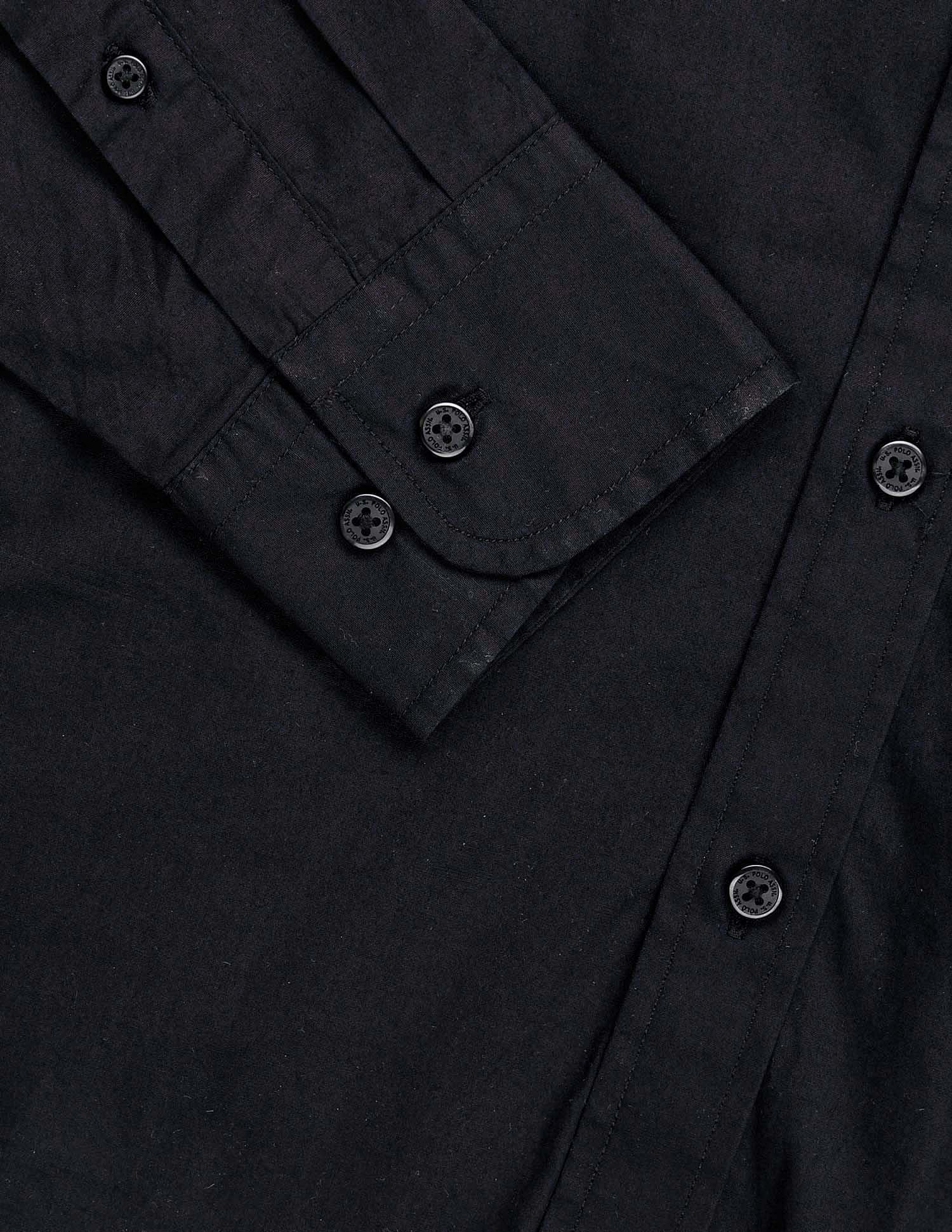 Poplin Solid Stretch Shirt Black - U.S. Polo Assn. India | Large
