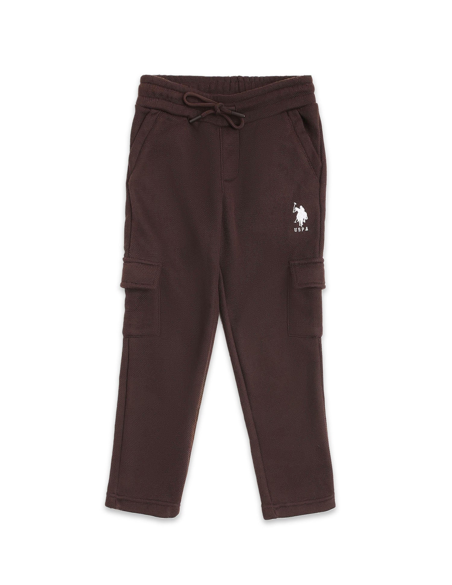 Boys Textured Regular Fit Track Pants Light Brown - U.S. POLO ASSN. | Large