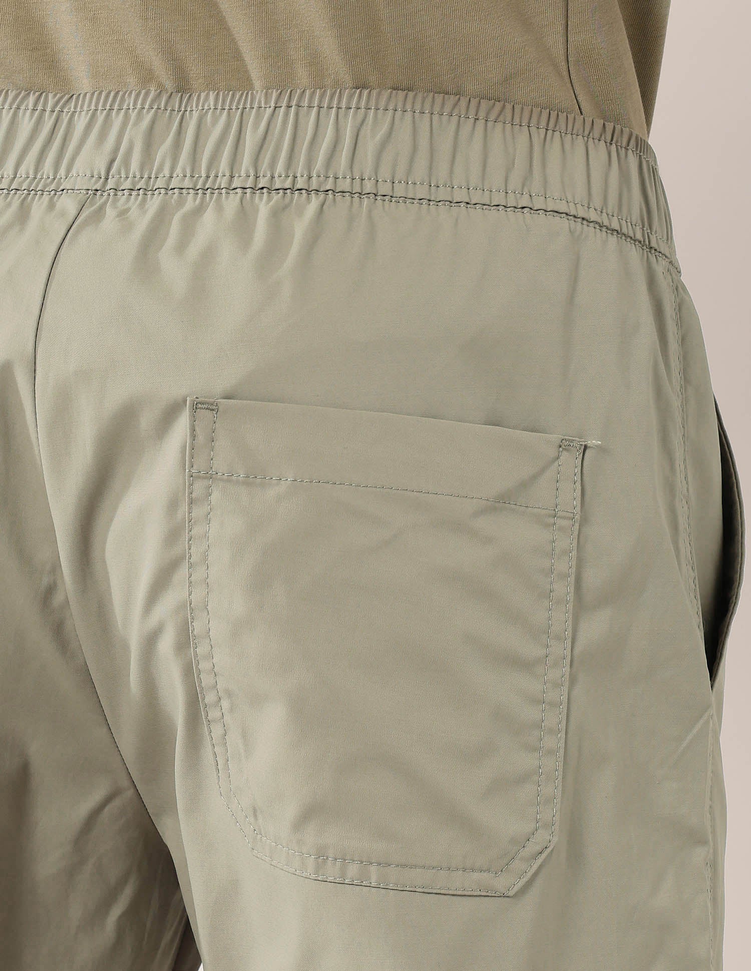 Mid Rise Solid Straight Fit Cargos Light Green - U.S. POLO ASSN. | Large