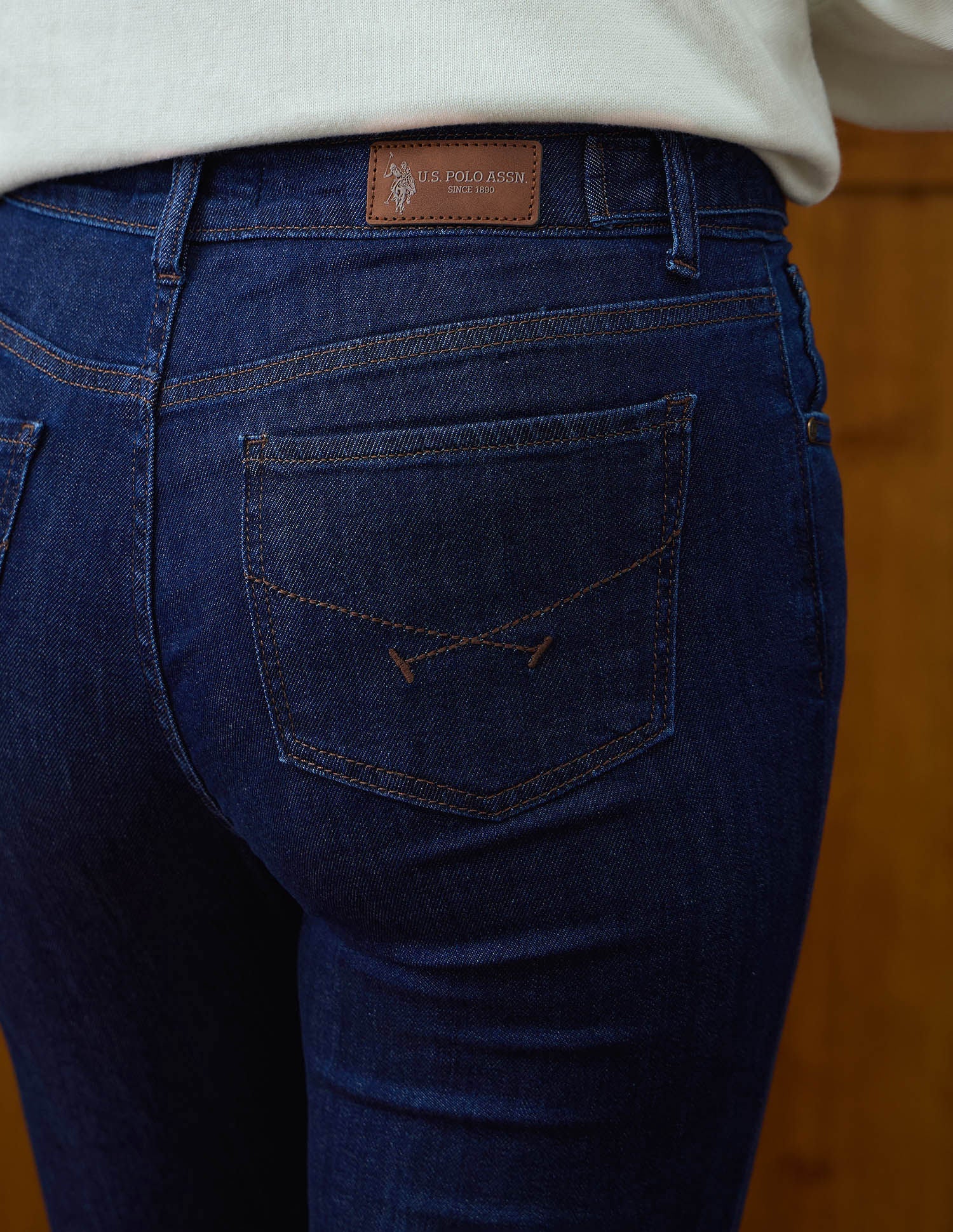 High Rise Flared Fit Jeans Blue - U.S. POLO ASSN. | Large