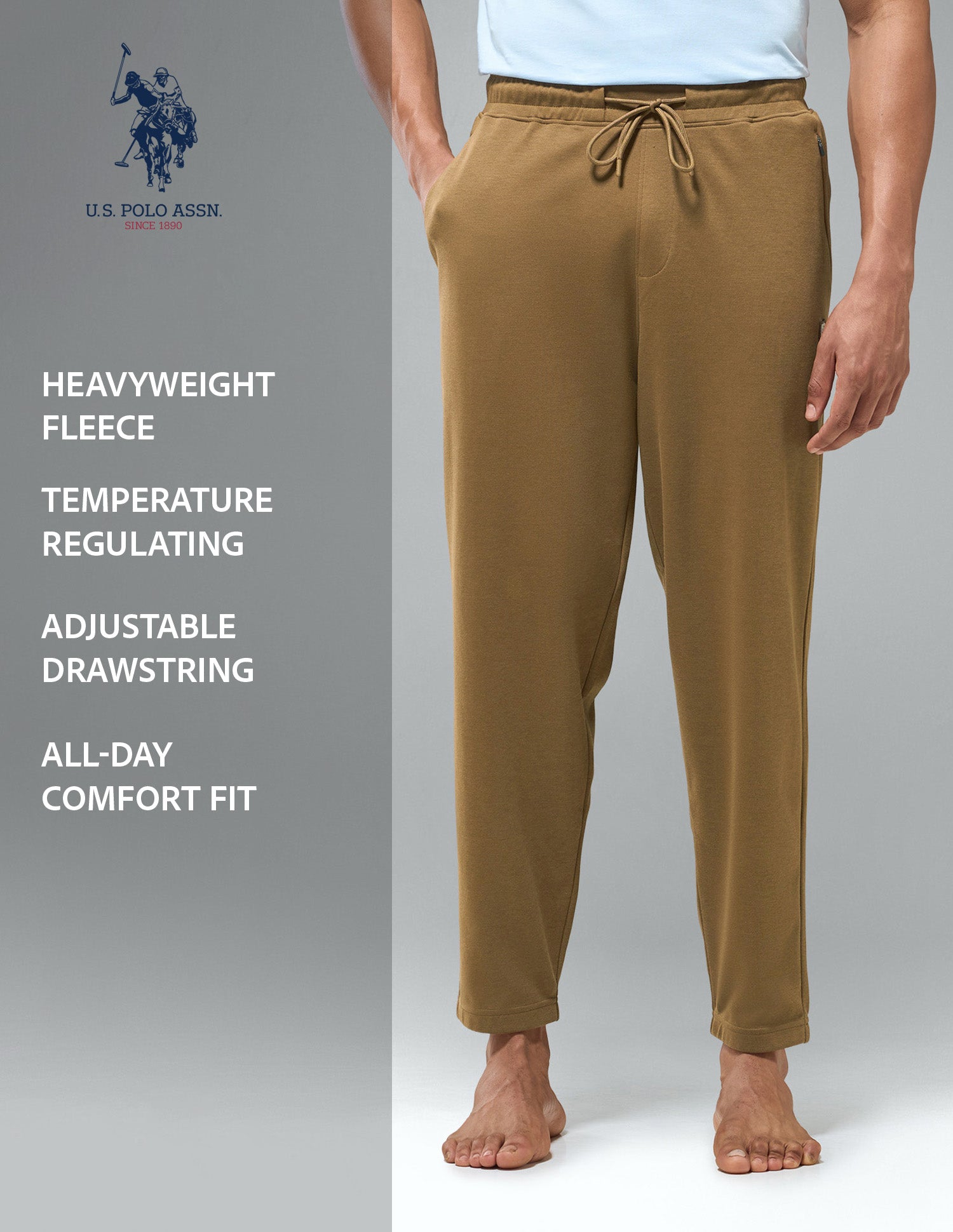Comfort Fit Heavyweight Fleece OJ011 Joggers Breen - U.S. Polo Assn. India | Large
