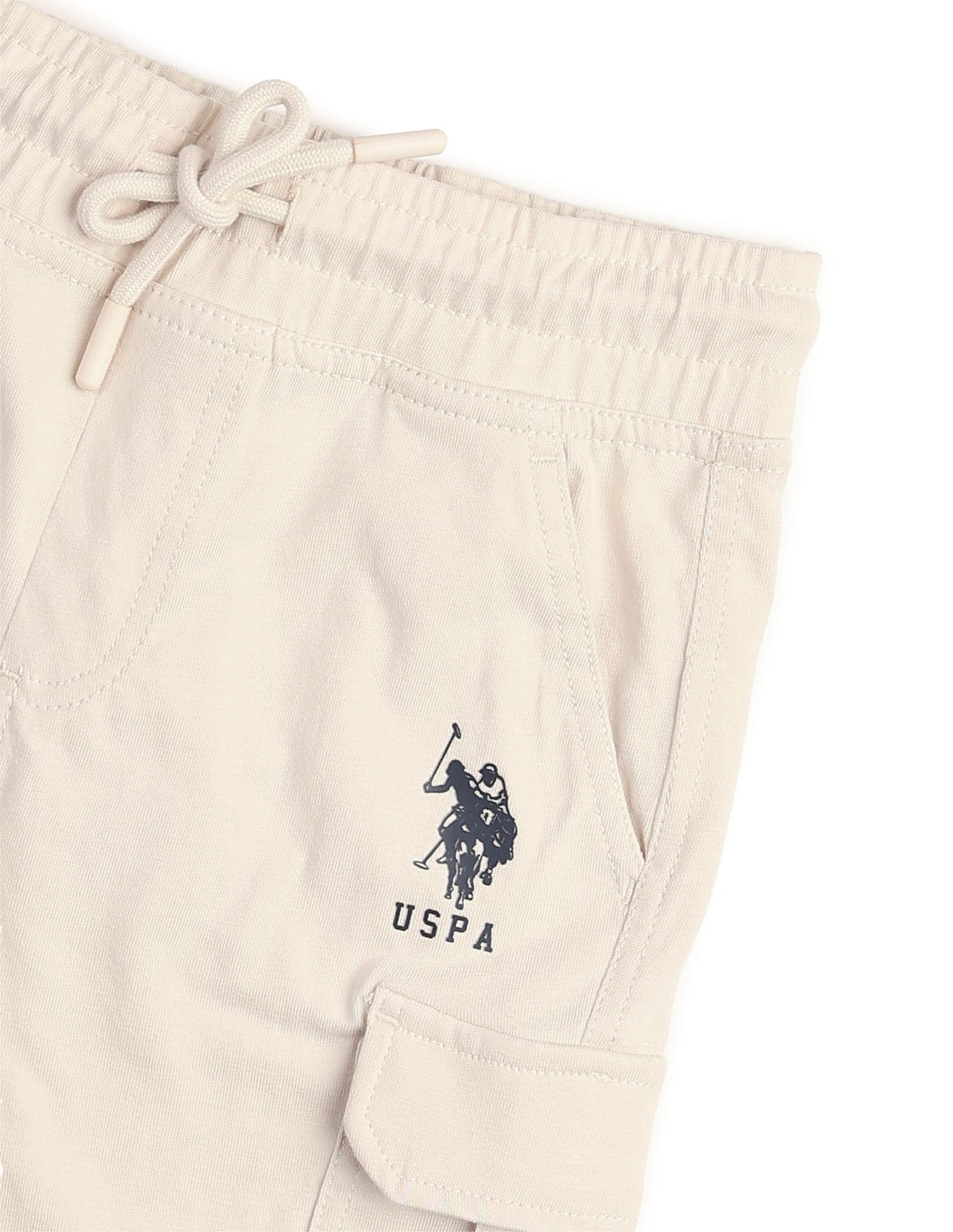 Boys Pure Cotton Regular Fit Shorts Off White - U.S. POLO ASSN. | Large
