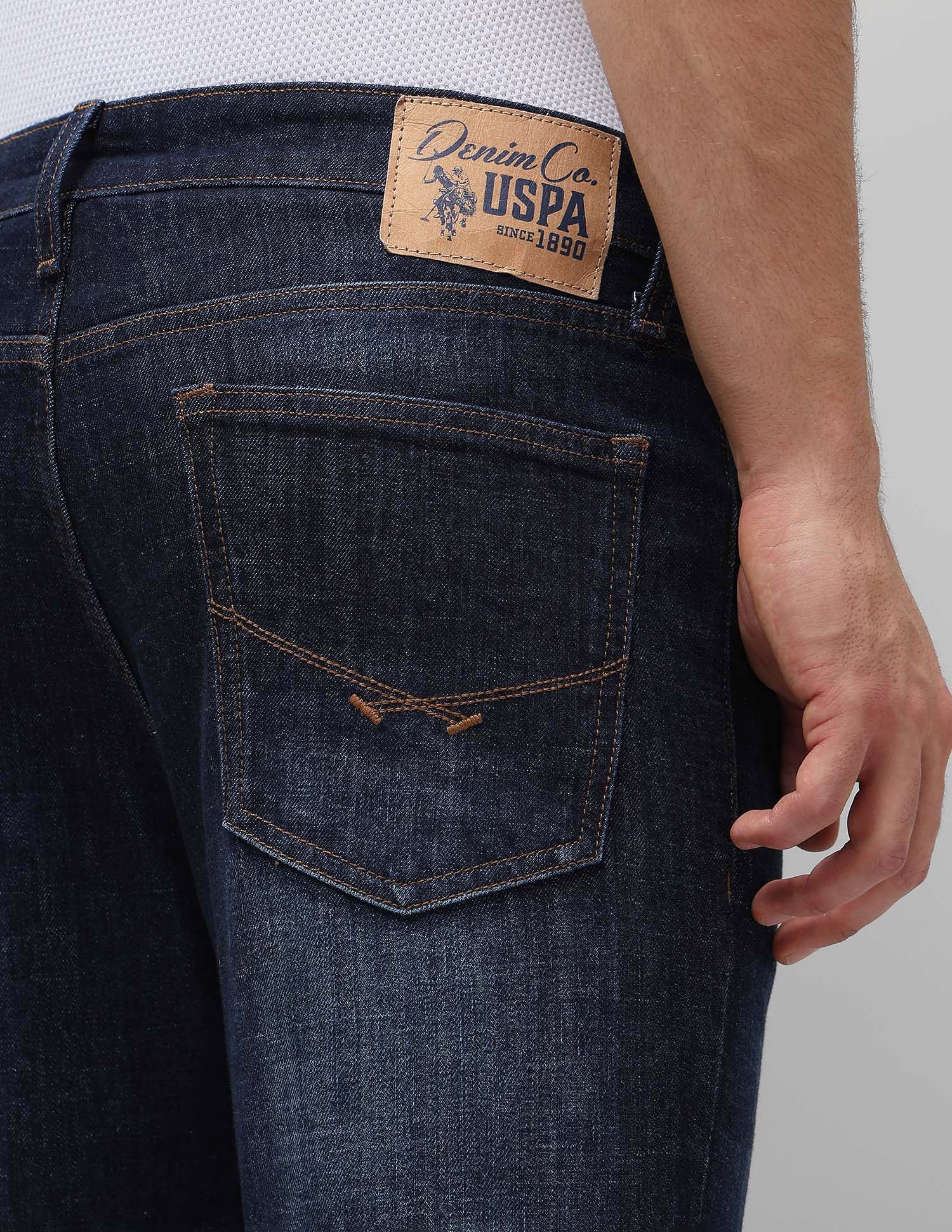 Brandon Slim Tapered Fit Blue Jeans Indigo - U.S. POLO ASSN. | Large