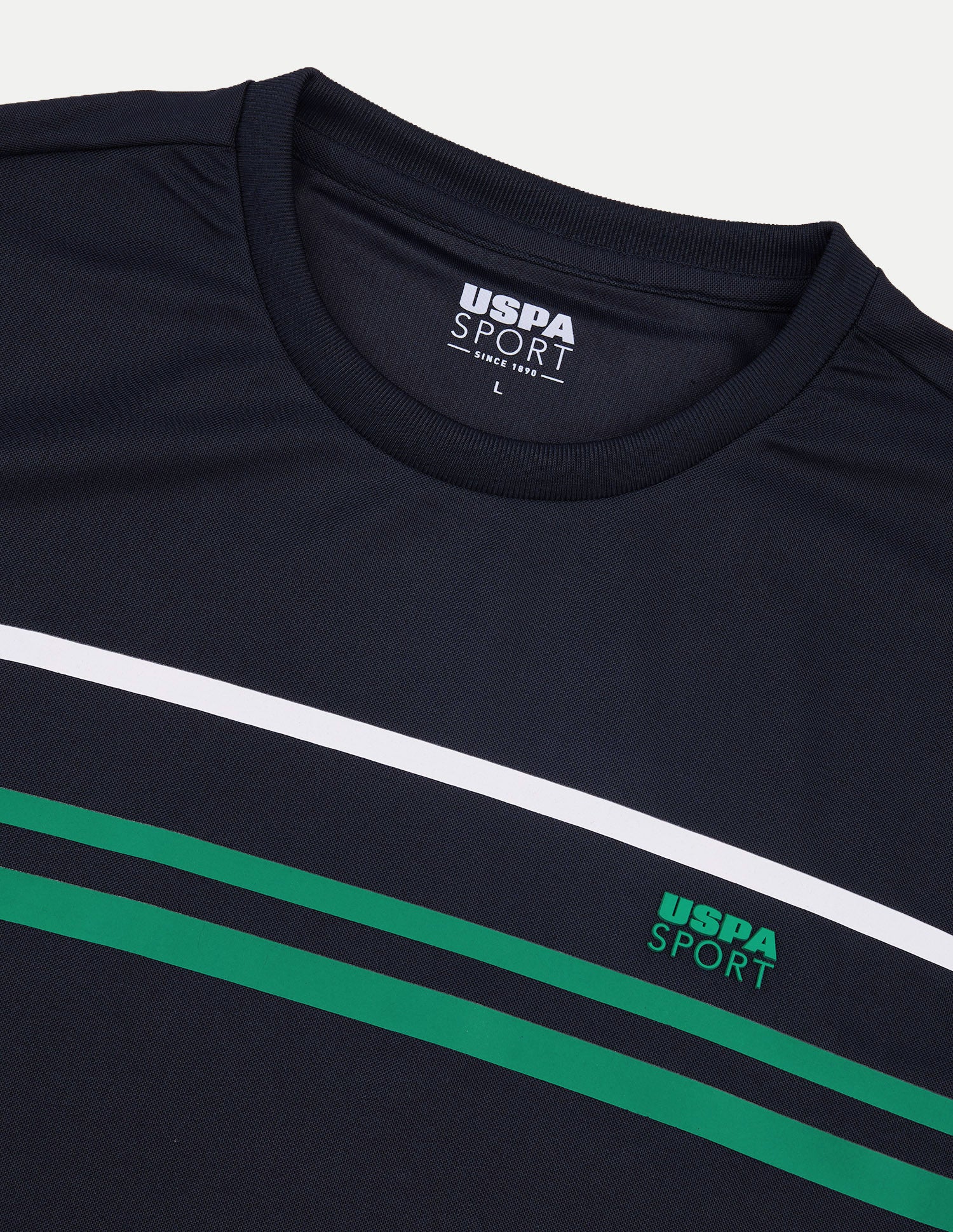Horizontal Striped Regular Fit Active T-Shirt Navy - U.S. Polo Assn. India | Large