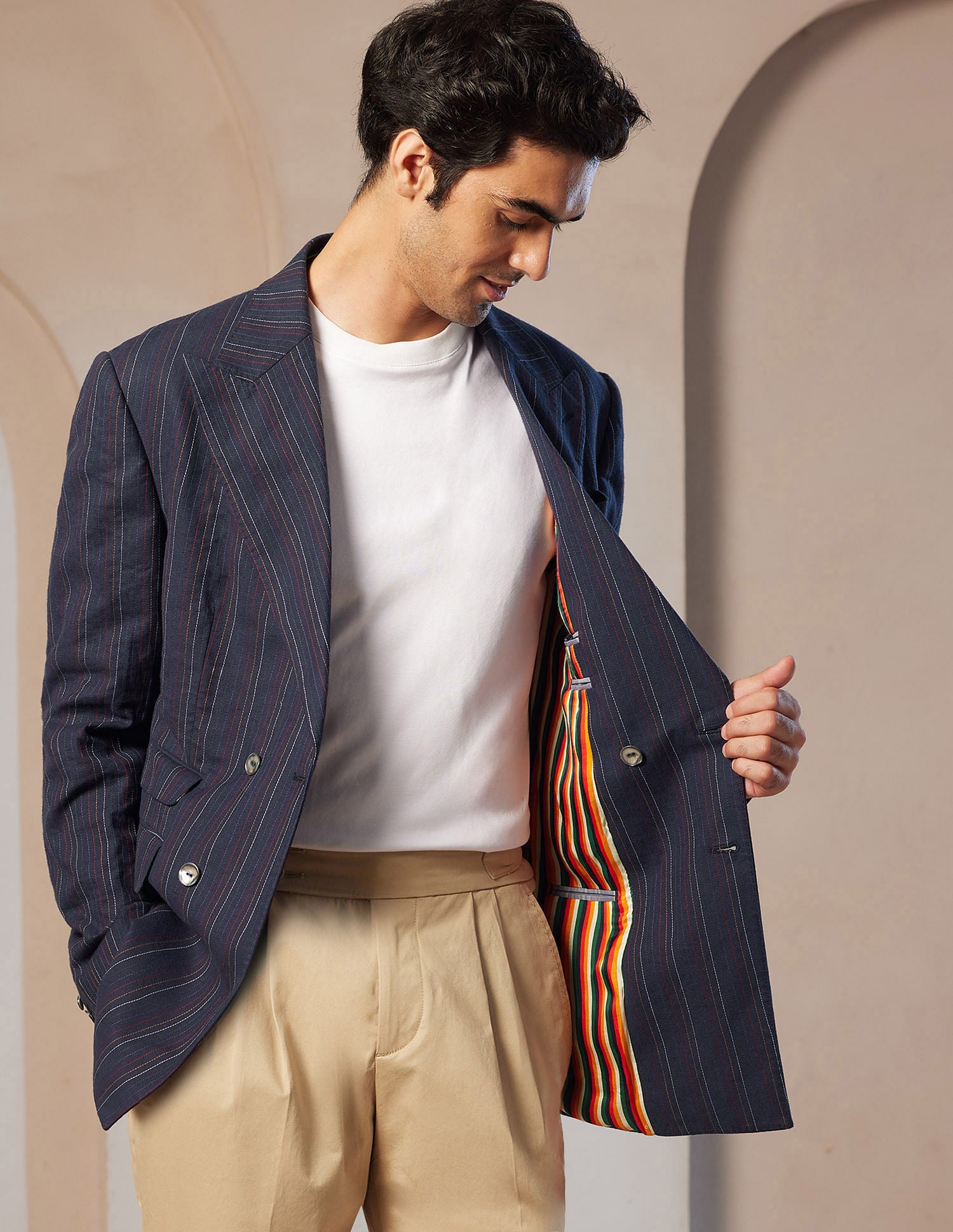 Pacho X Crest Logo Double Breasted Jacket Navy - U.S. Polo Assn. India | Large