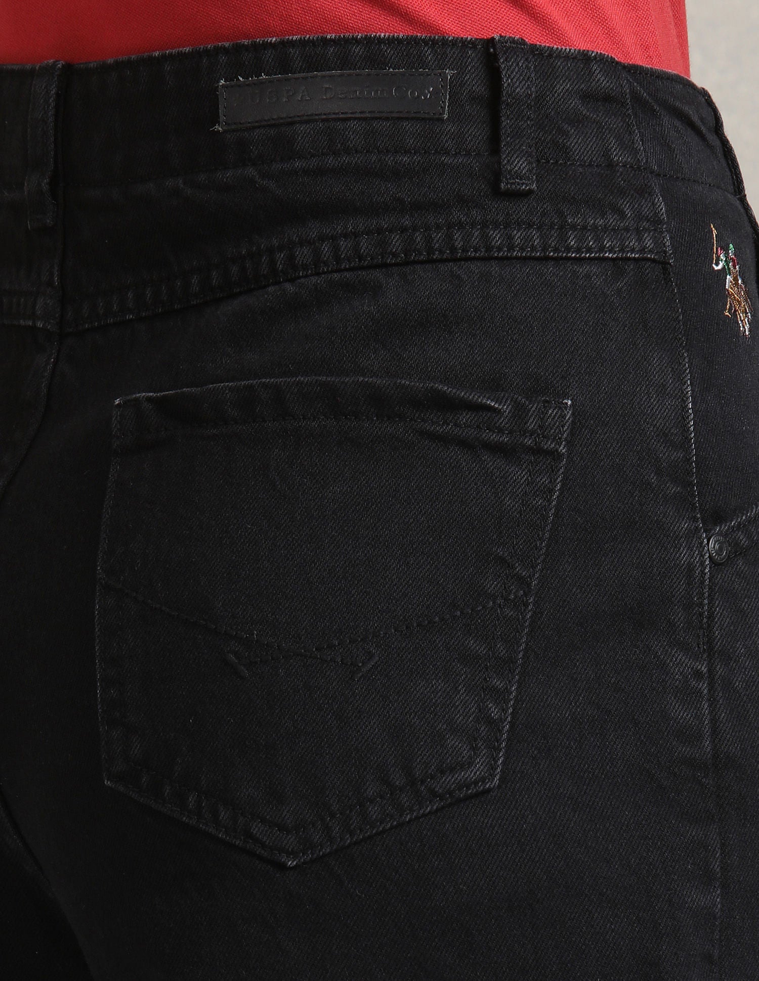 Carrot Fit Black Jeans Black - U.S. POLO ASSN. | Large