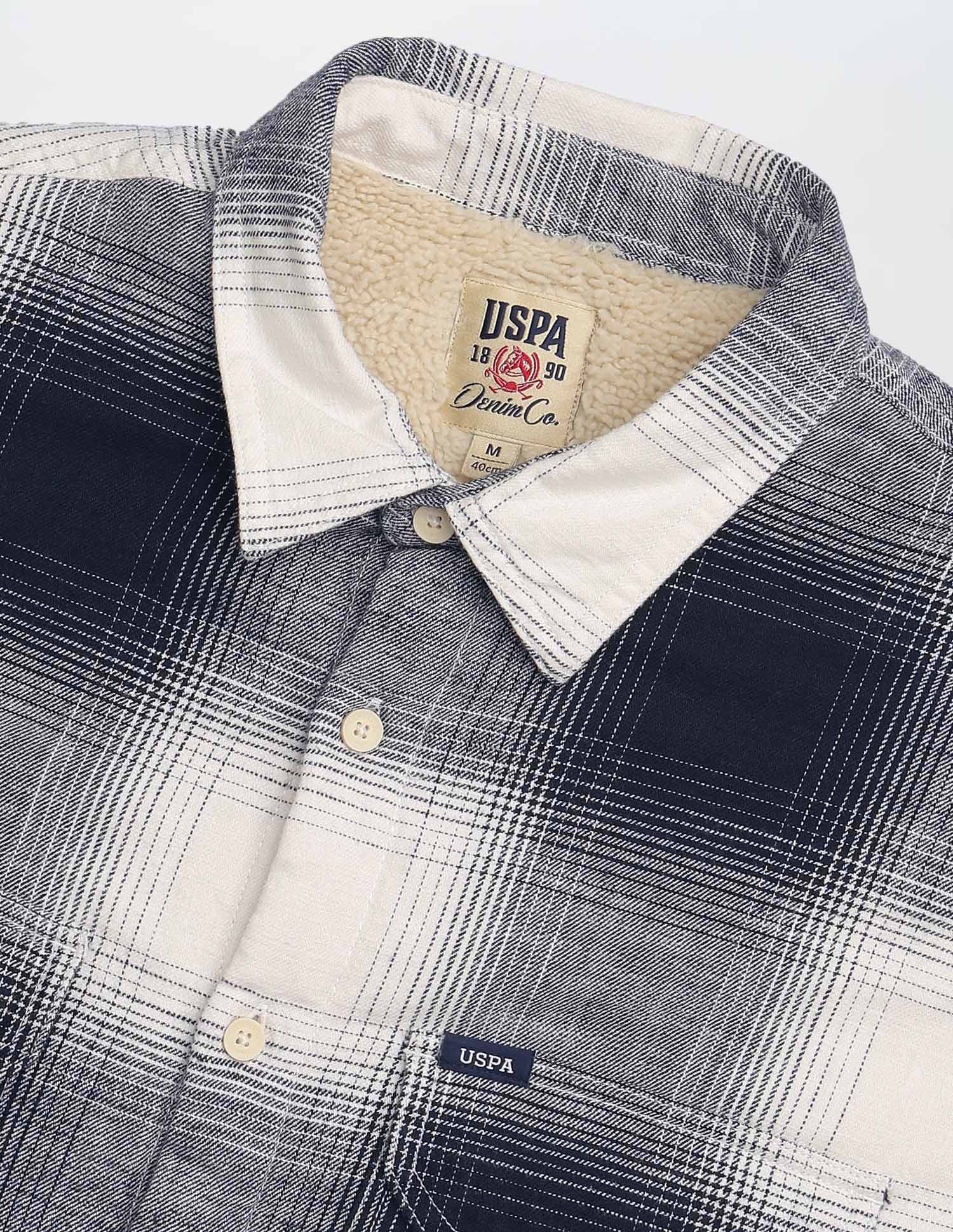 Tartan Checked Slim Fit Shirt Navy - U.S. POLO ASSN. | Large