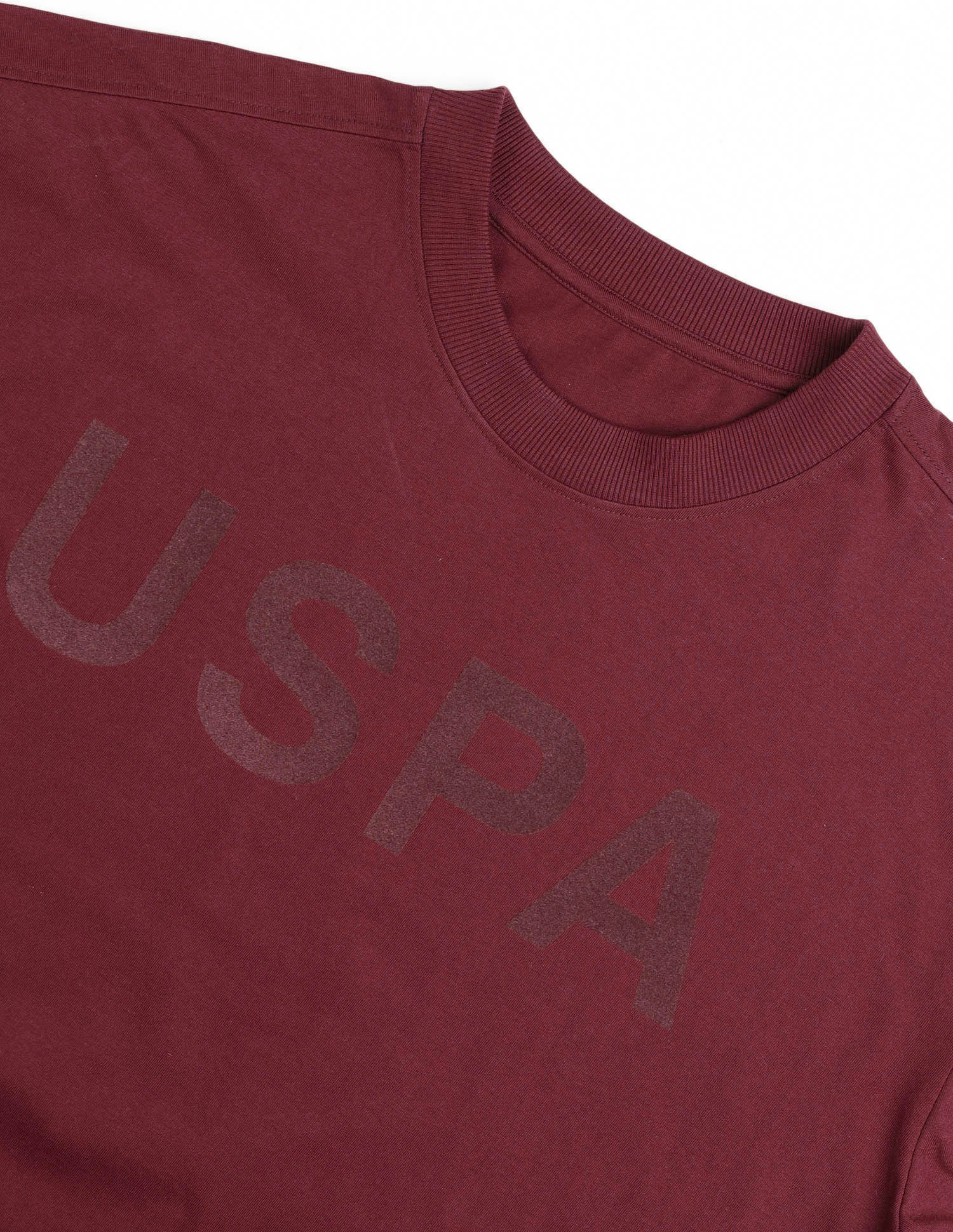 Brand Printed Comfort Fit OEE09 Lounge T-Shirt - Pack Of 1 Oxblood Red - U.S. POLO ASSN. | Large