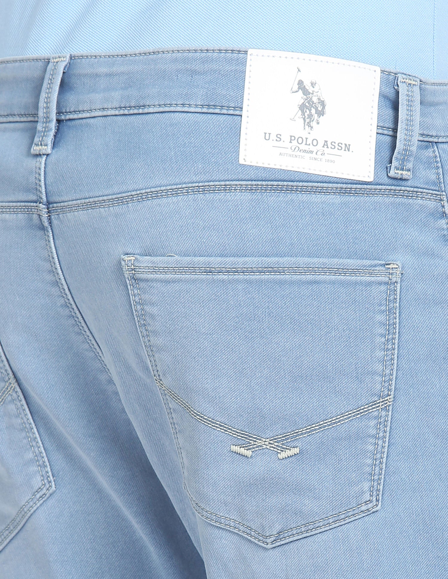 Stone Wash Henry Cropped Jeans Blue - U.S. POLO ASSN. | Large