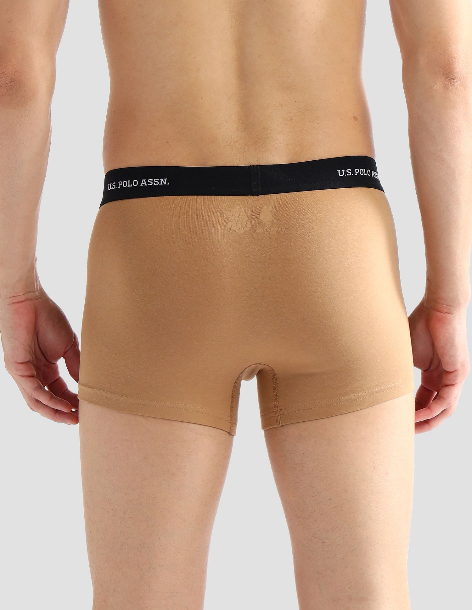 Elasticized Waist Solid OET13 Trunks - Pack Of 3 Green, Brown and Blue - U.S. POLO ASSN. | Large