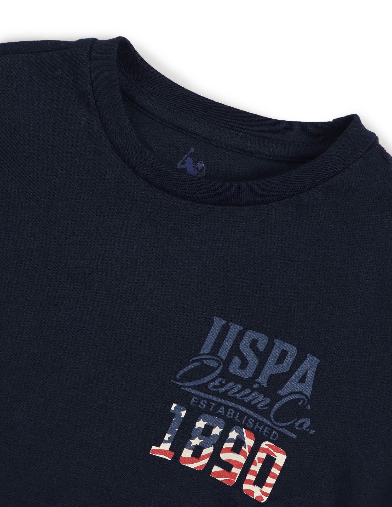 Boys Brand Printed Regular Fit T-Shirt Navy - U.S. POLO ASSN. | Large