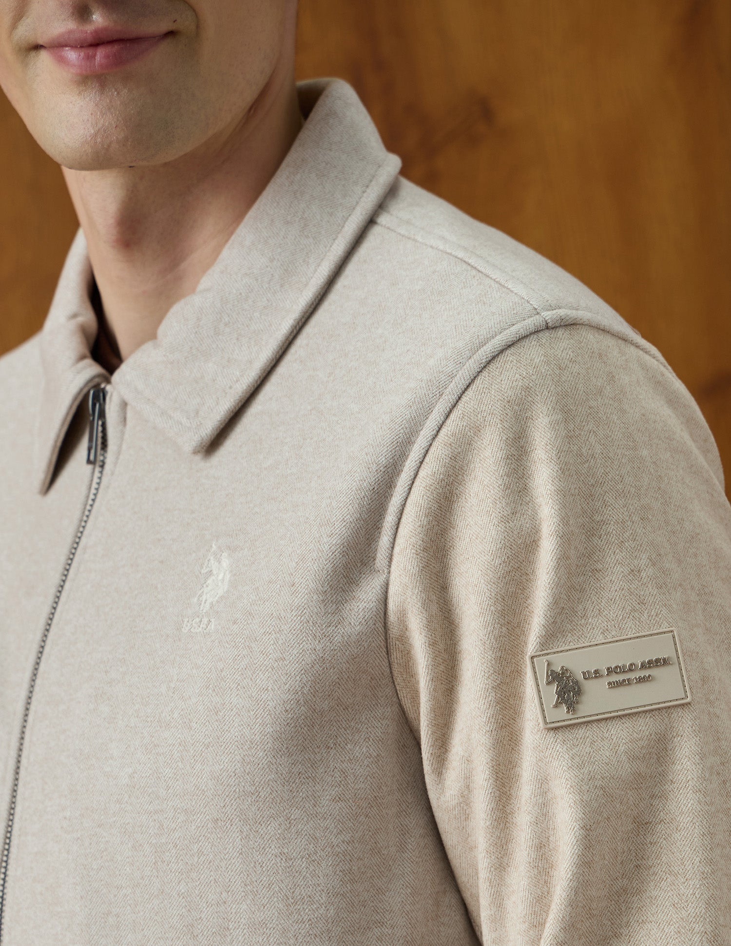 Equestrian Aisle Theater Regular Fit Jacket Beige - U.S. POLO ASSN. | Large