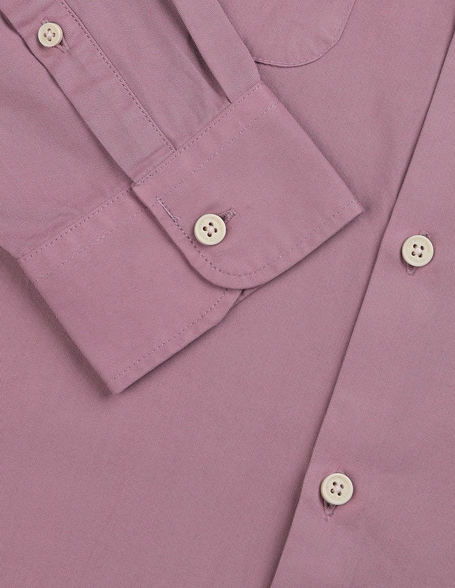 Twill Relaxed Fit Shirt Pink - U.S. POLO ASSN. | Large