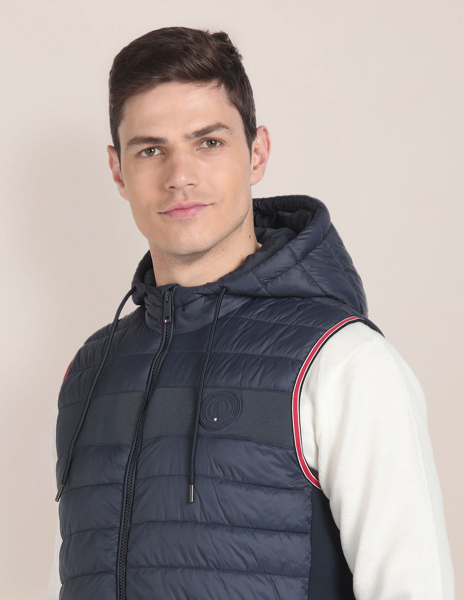 Gillet Puffer Hooded Jacket Navy - U.S. POLO ASSN. | Large