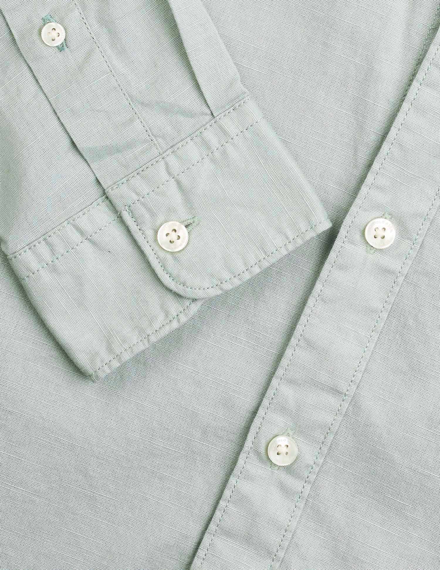 Slim Fit Poplin Mandarin Shirt Light Green - U.S. Polo Assn. India | Large