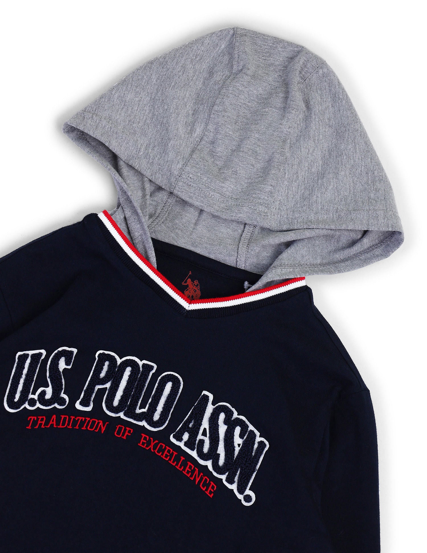 Boys Hooded Brand T-Shirt Navy - U.S. POLO ASSN. | Large