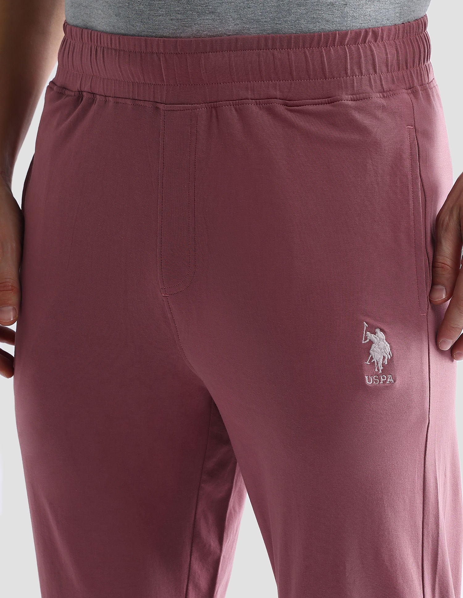 Cotton Stretch OELP1 Lounge Pants - Pack Of 1 Deep Pink - U.S. POLO ASSN. | Large
