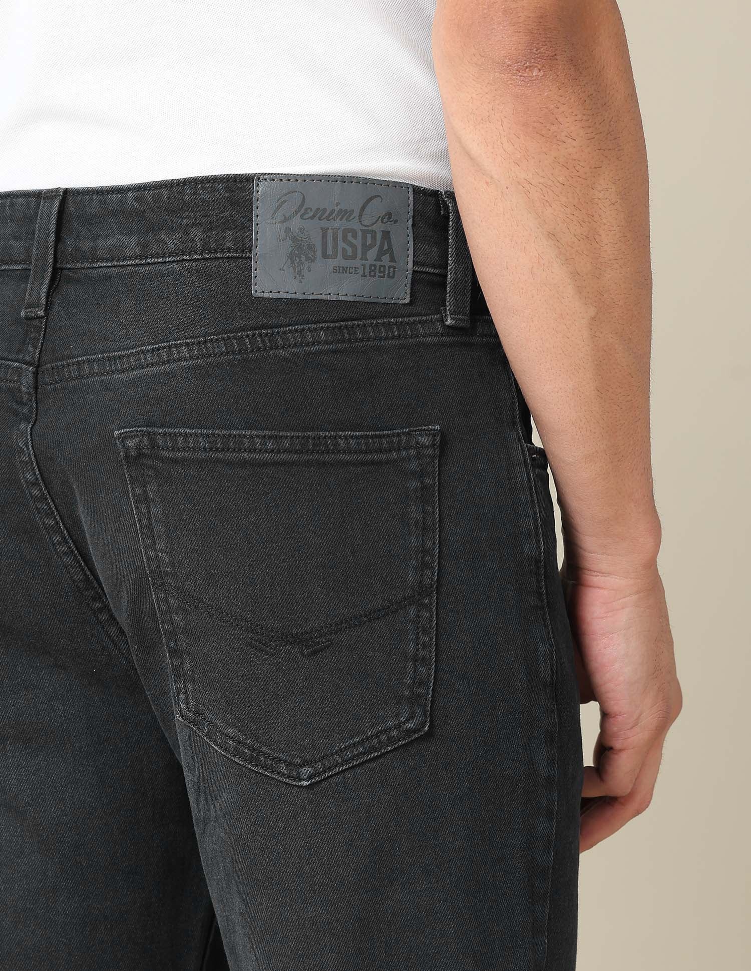 Harold Slim Straight Fit Black Jeans Black - U.S. POLO ASSN. | Large