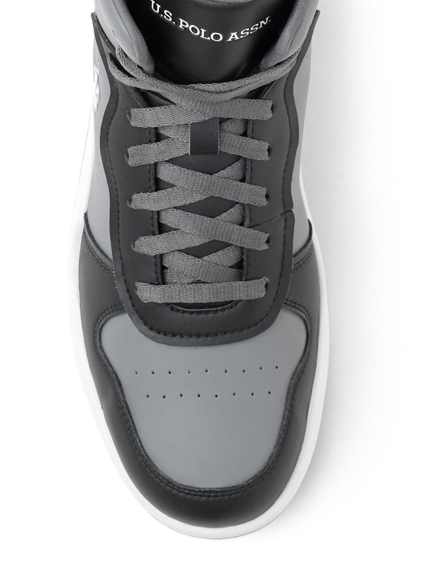 Men Rowan 2.0 Grey Retro Court Mid Top  Sneakers Grey - U.S. Polo Assn. India | Large