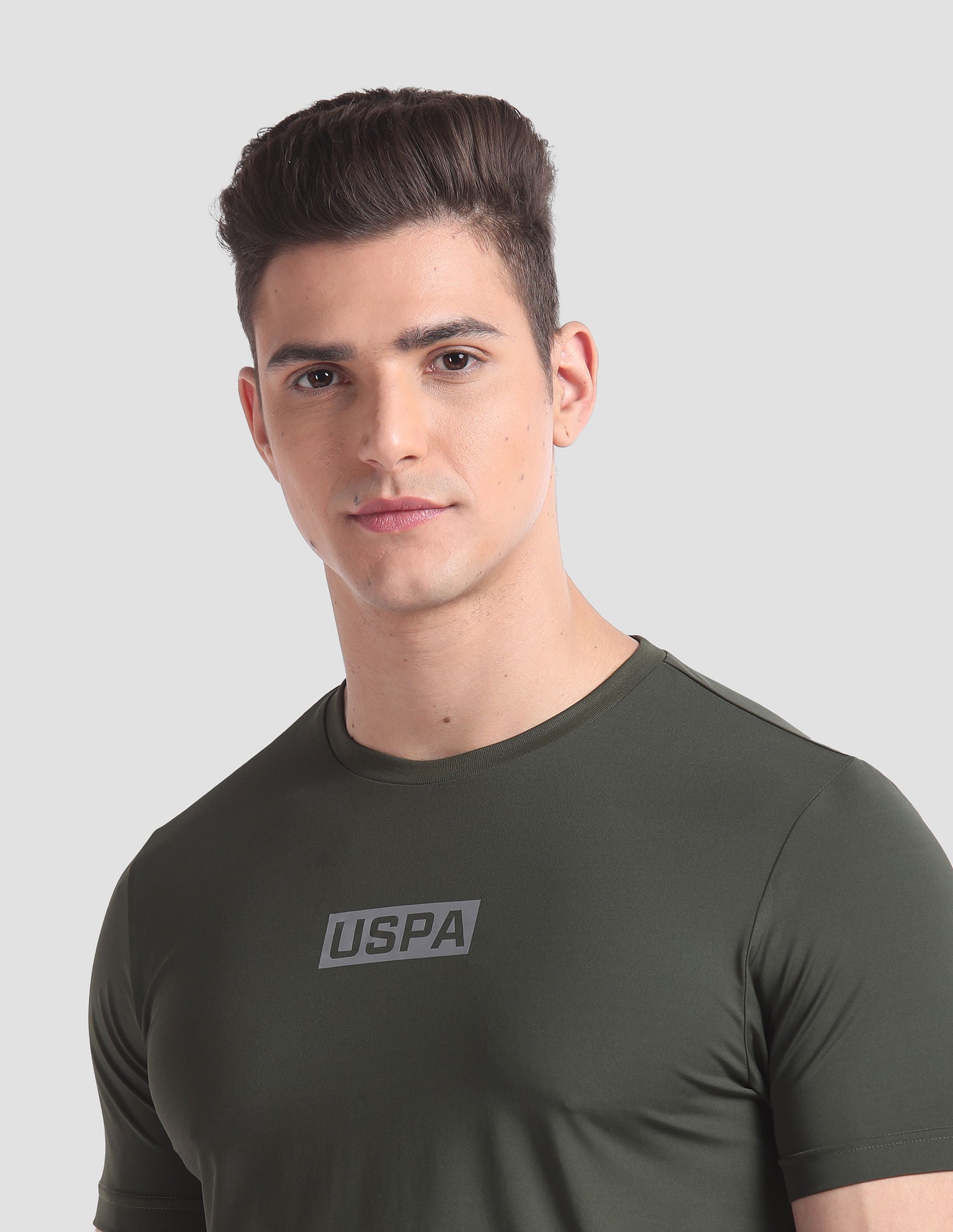 Solid AE002 Lounge T-Shirt - Pack Of 1 Olive - U.S. POLO ASSN. | Large