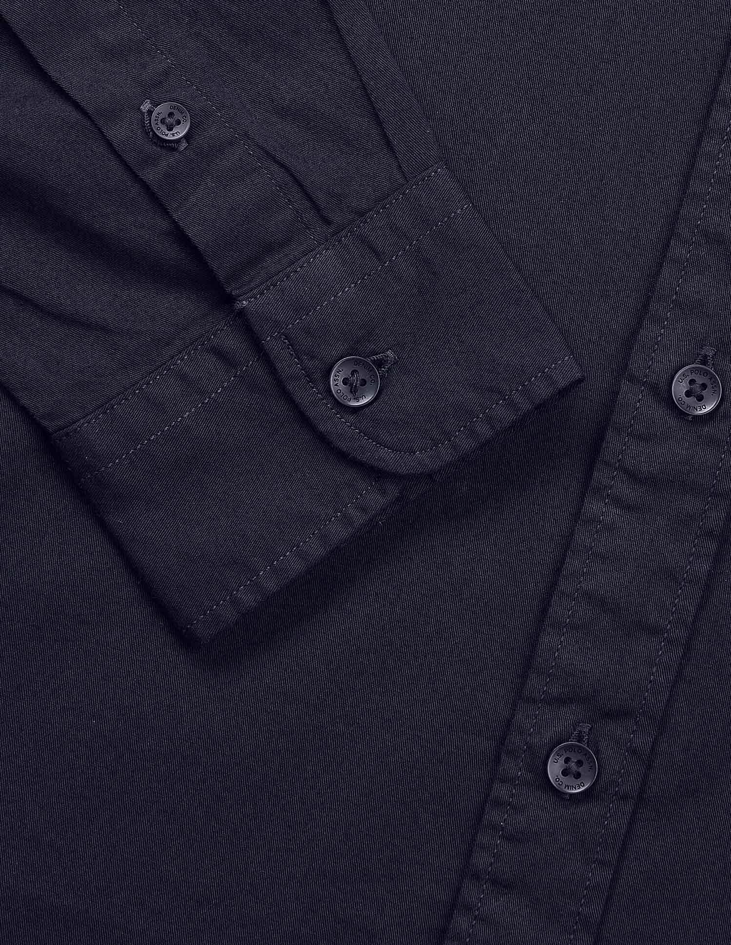 Pure Cotton Twill Shirt Navy - U.S. Polo Assn. India | Large