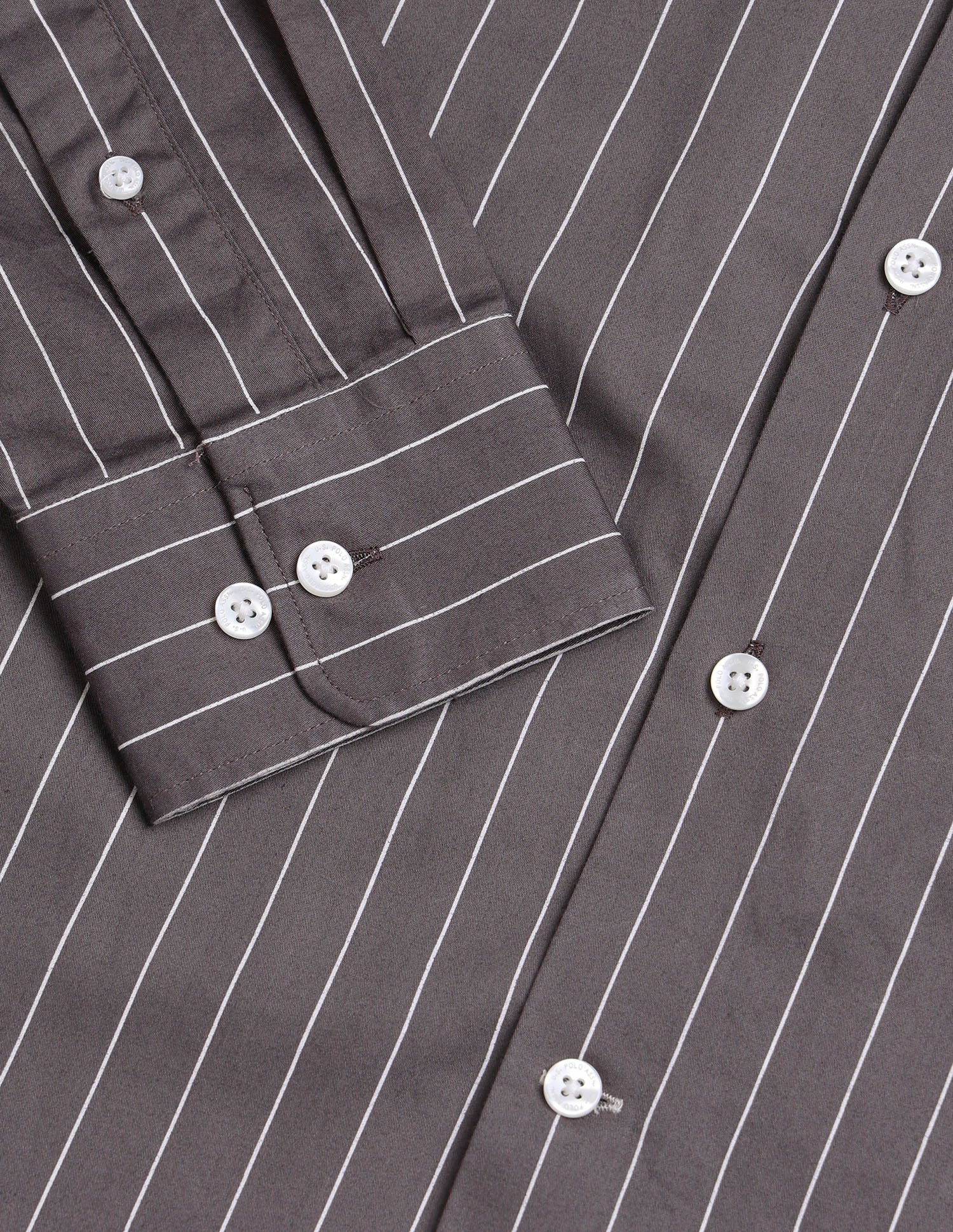 Tailored Fit Vertical Striped Shirt Grey - U.S. Polo Assn. India | Large