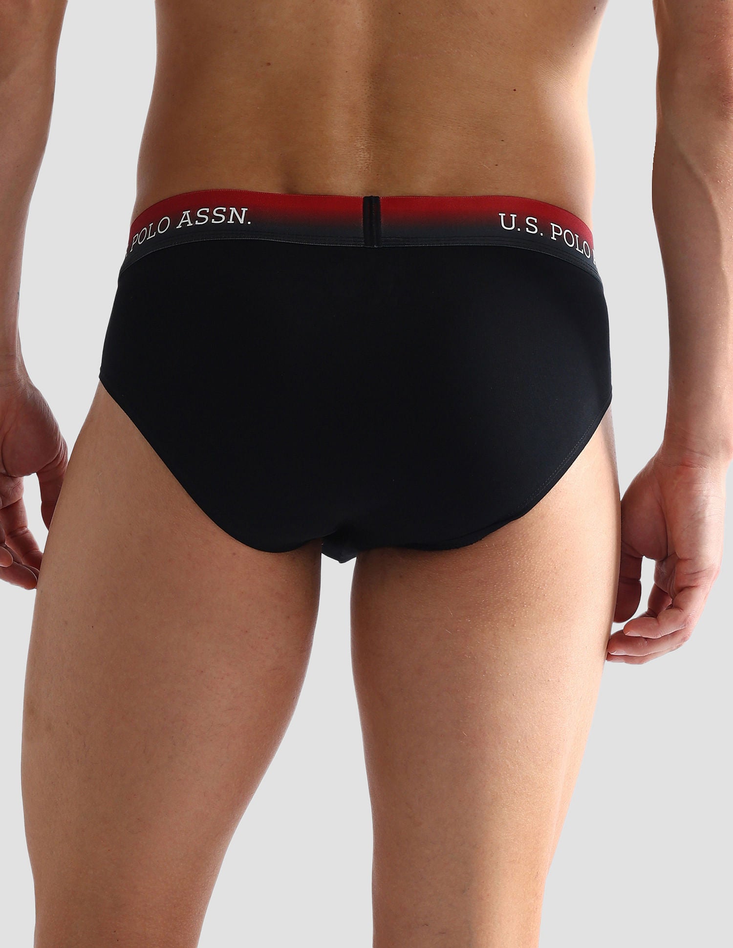 Ombre Waistband Solid OEB05 Briefs - Pack Of 2 Navy and Black - U.S. POLO ASSN. | Large