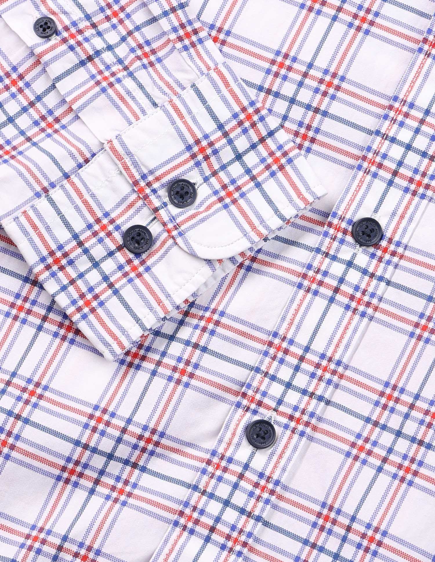 Tartan Twill Shirt White - U.S. POLO ASSN. | Large