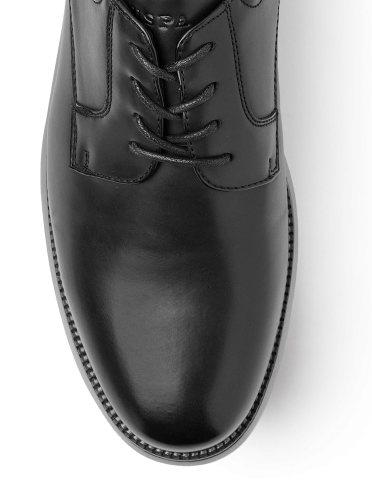 Men Nicolo Black Work Casuals Lace Up Shoes Black - U.S. Polo Assn. India | Large
