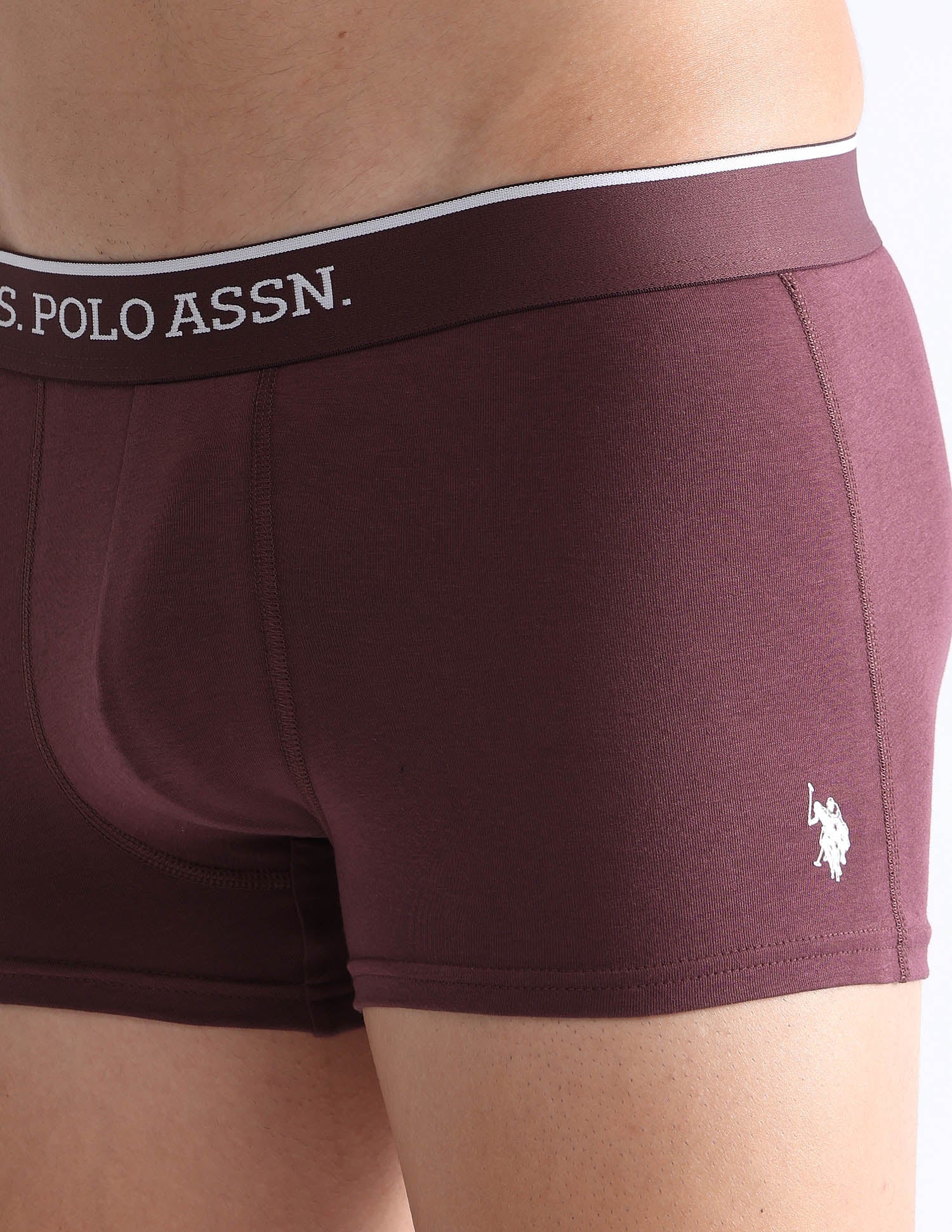 Antibacterial Solid ET004 Trunks - Pack Of 2 Port Royal and Olive - U.S. POLO ASSN. | Large