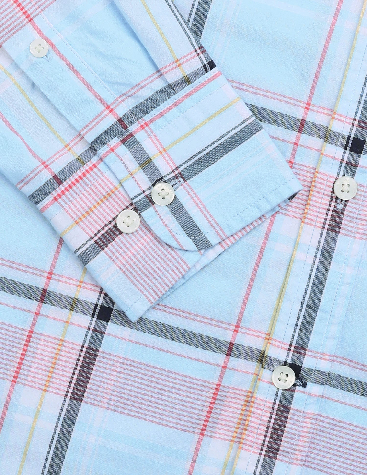 Plaid Checked Tailored Fit Shirt Light Blue - U.S. Polo Assn. India | Large