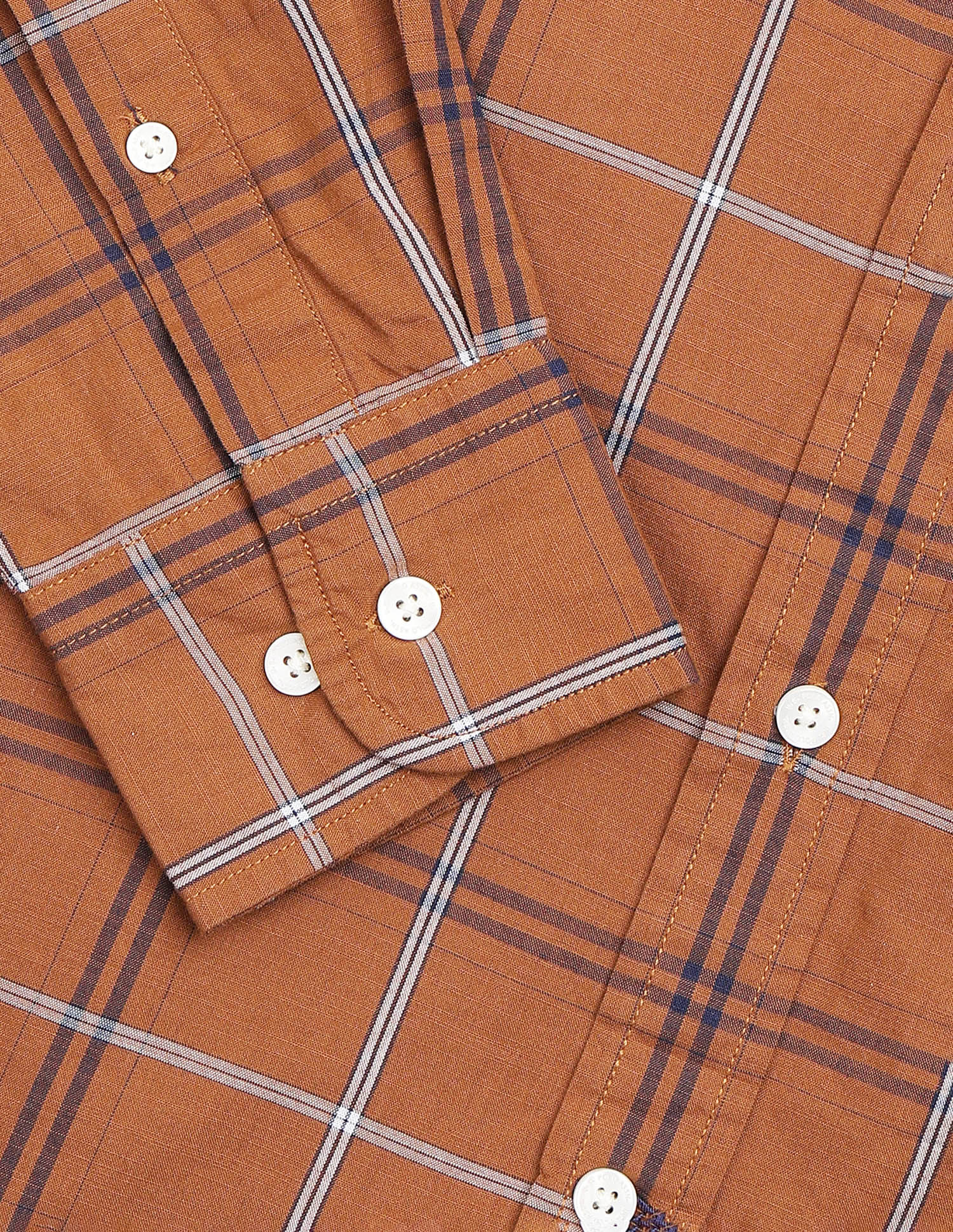 Grid Tattersall Checked Poplin Shirt Brown - U.S. Polo Assn. India | Large