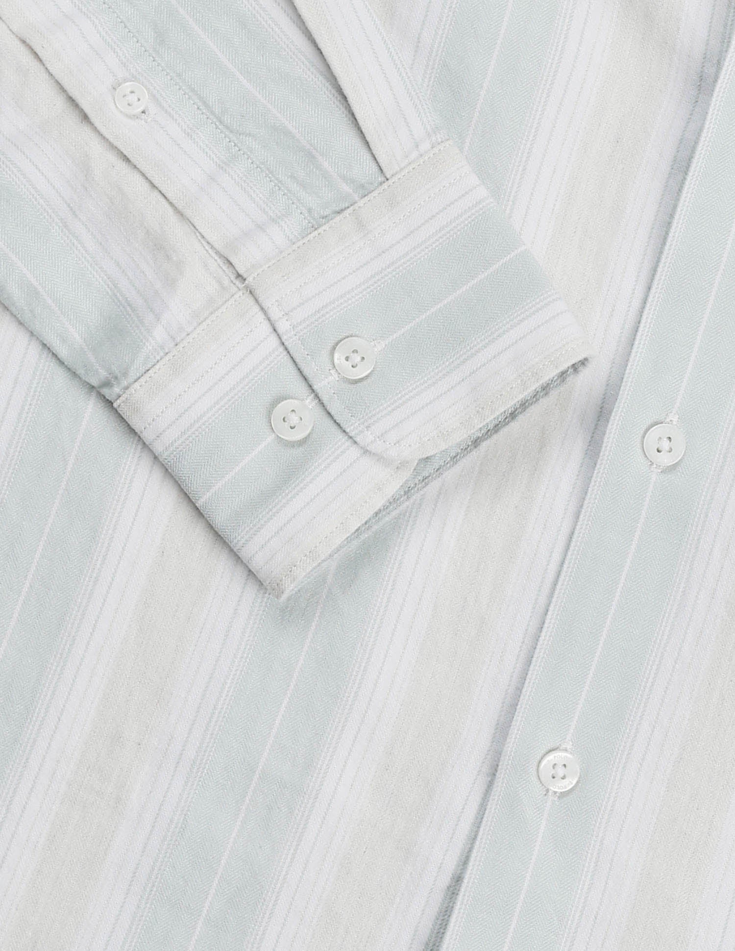 Vertical Striped Twill Shirt Light Green - U.S. Polo Assn. India | Large
