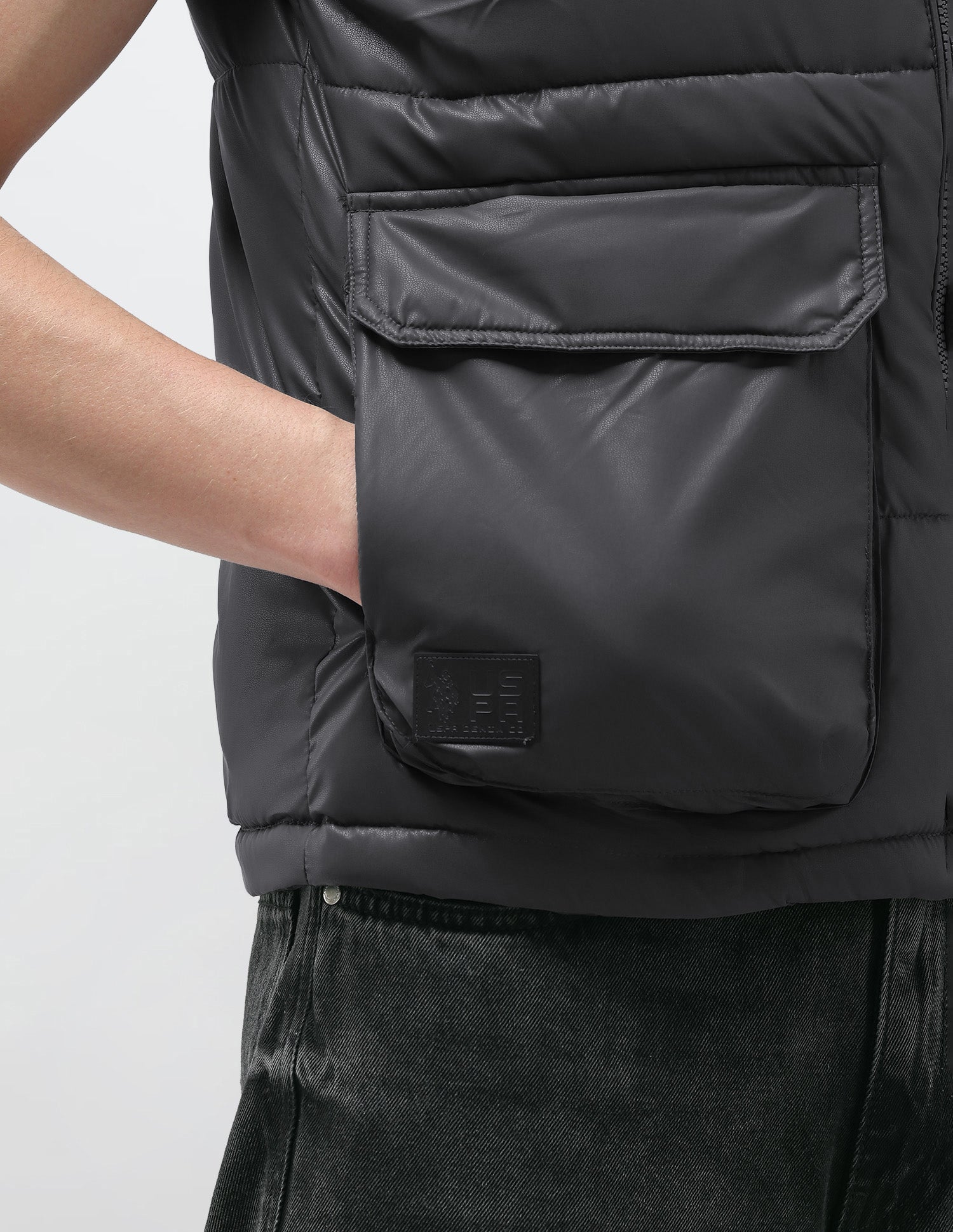 Reversible Regular Fit Puffer Jacket Grey - U.S. POLO ASSN. | Large