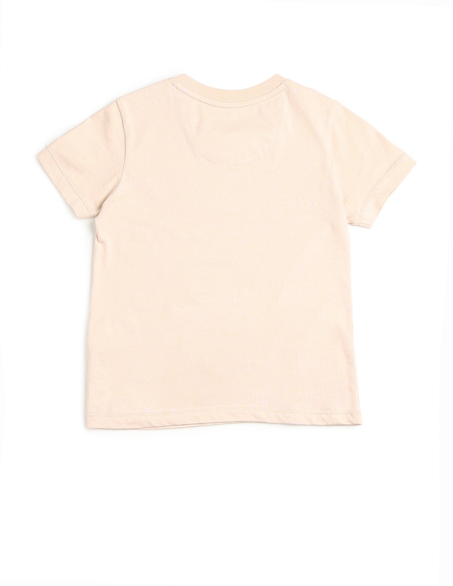 Boys Brand Embossed Pure Cotton T Shirt Beige - U.S. POLO ASSN. | Large